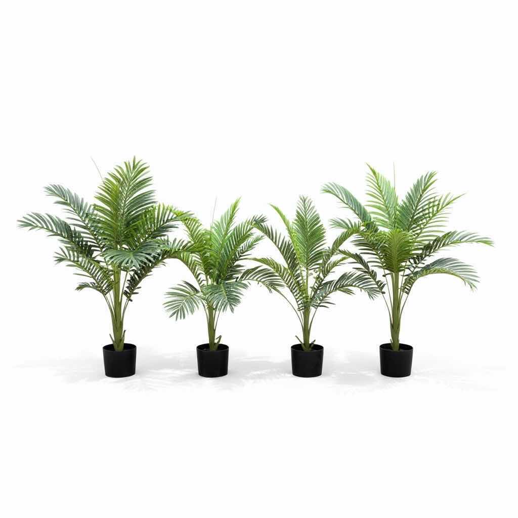 Photo 1 of 4-FAUX POTTED PALM TREES H37”