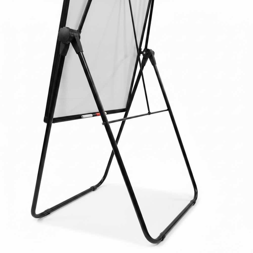 Photo 1 of BLACK FRAME PORTABLE MAGNETIC DRY-ERASE WHITEBOARD EASEL W U-STAND 32” x 66”