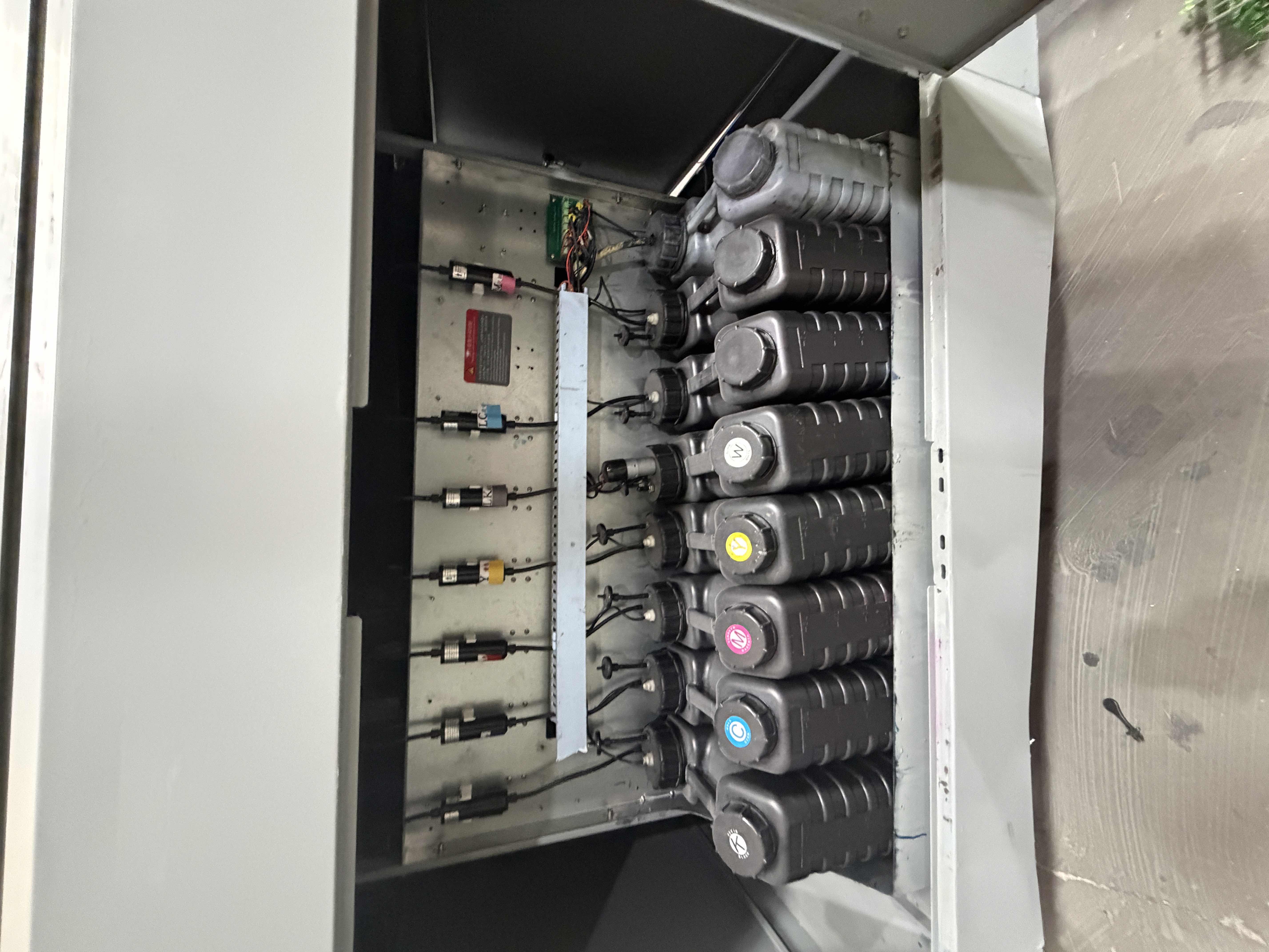 Photo 1 of LANOI INDUSTRIAL LARGE-FORMAT ROLL PRINTER, USED FOR HIGH-VOLUME COMMERCIAL PRINTING ON FLEXIBLE MATERIALS. TECHNOLOGY: USES UV INKJET PRINTING WITH INDUSTRIAL PRINTHEADS (SUCH AS RICOH GEN5/GEN6) FOR IMMEDIATE INK CURING AND DURABILITY. CAPACITY: ENGINEE