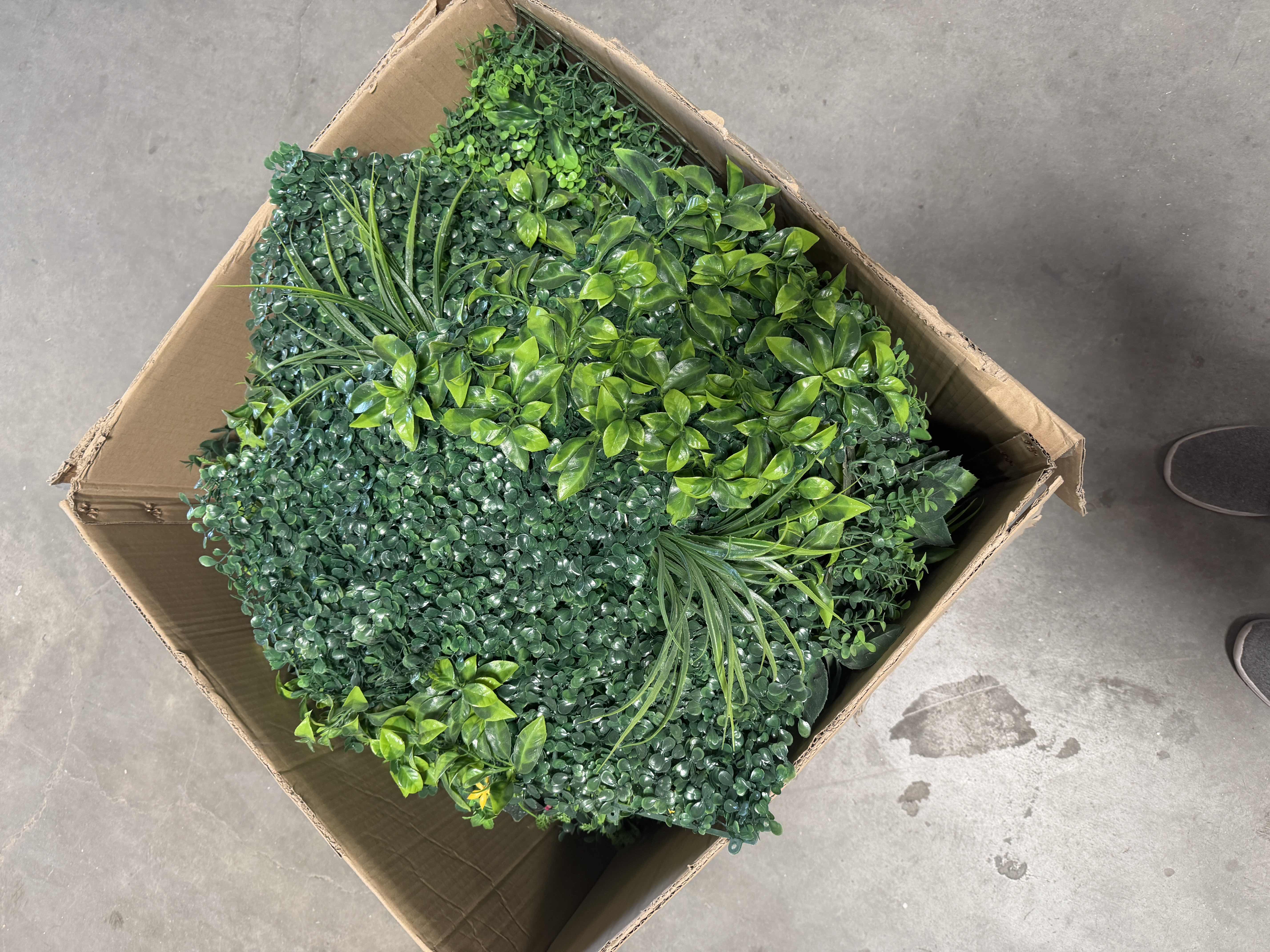 Photo 1 of BOX OF ASSORTED ARTIFICIAL PLANT WALL PANELS