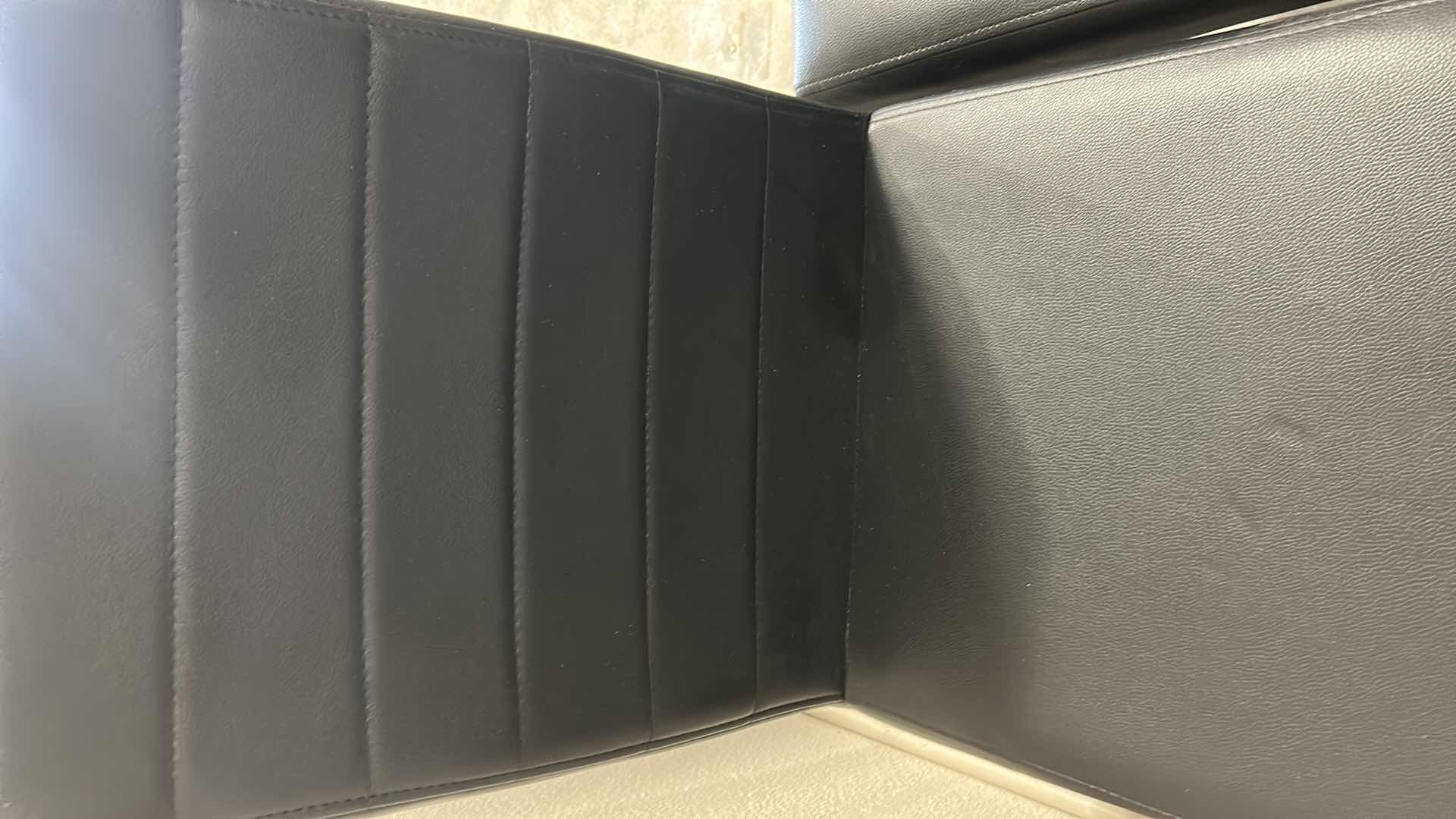 Photo 1 of 2- BLACK UPHOLSTERED DINING CHAIRS