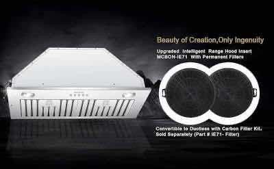 Photo 1 of NIB MCBON 36” STAINLESS STEEL COATING BUILT-IN RANGE HOOD IE71-36