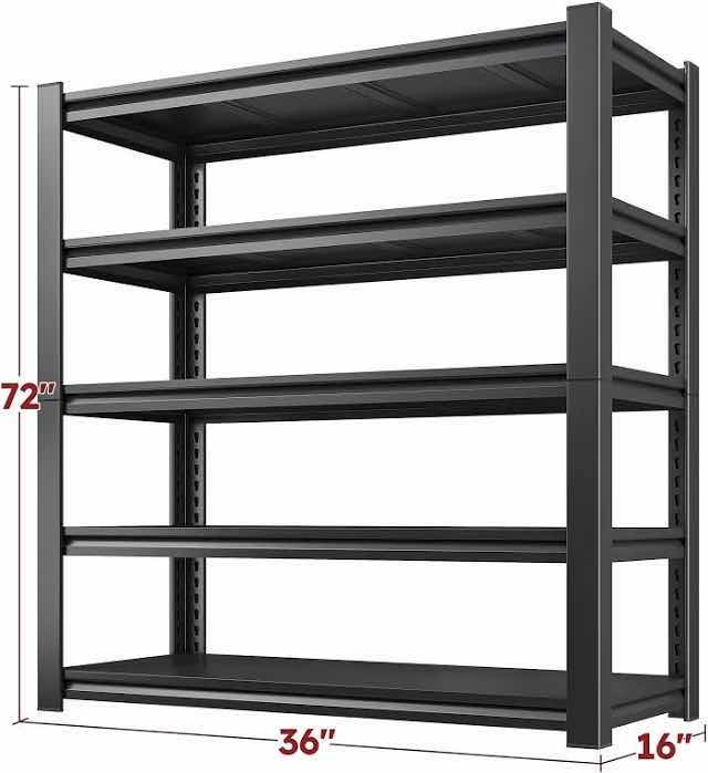 Photo 1 of NEW IN BOX REIBII 72-INCH HIGH, 5-TIER GARAGE SHELVING UNIT DESIGNED FOR HEAVY-DUTY STORAGE.