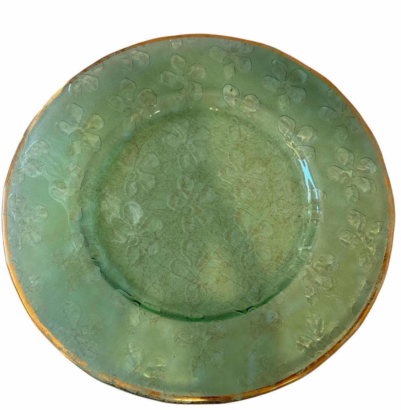 Photo 1 of (3)PCS GLASS SERVING PLATTERS D15”