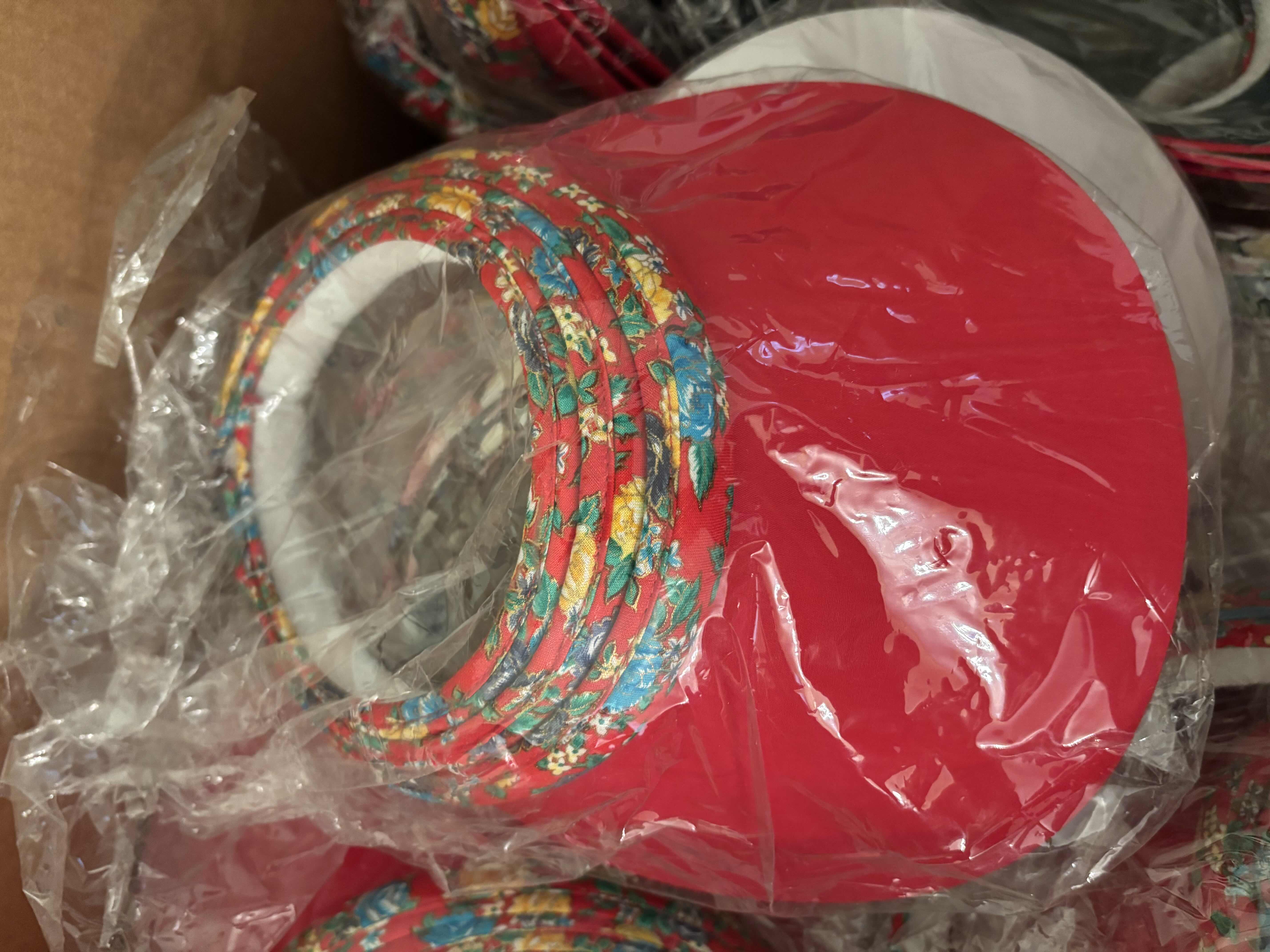 Photo 1 of BOX OF VISORS IN MULTIPLE COLORS & STYLES