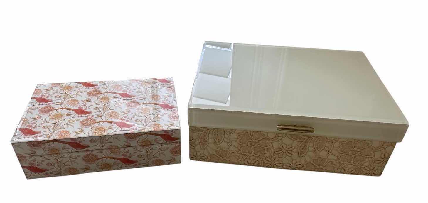 View 2 of (4)PCS DECORATIVE JEWELRY & KEEPSAKE BOXES 12”X8.5”H4.25”
