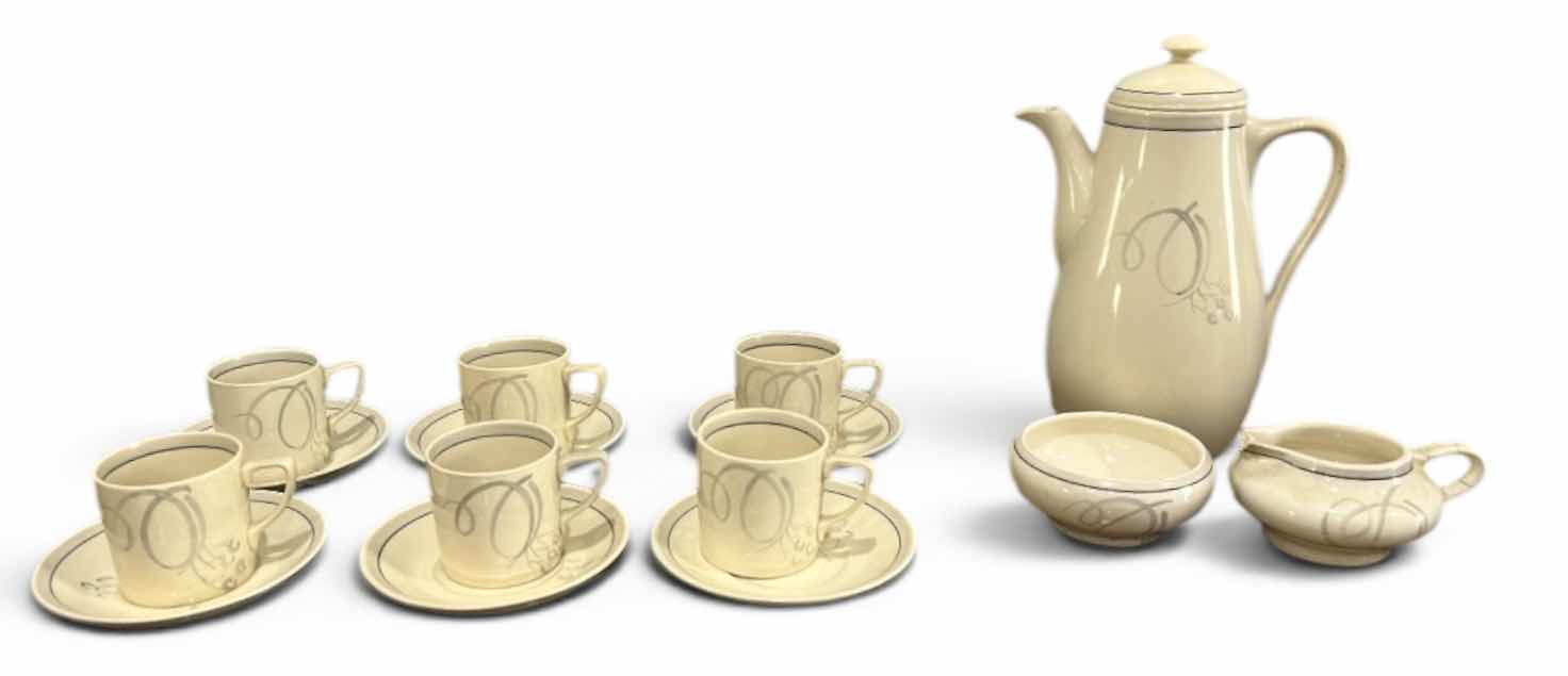 Photo 1 of 16 PC GRAY’S POTTERY CUP PART OF THE SUN BUFF PATTERN PRODUCED IN STOKE ON TRENT ENGLAND.