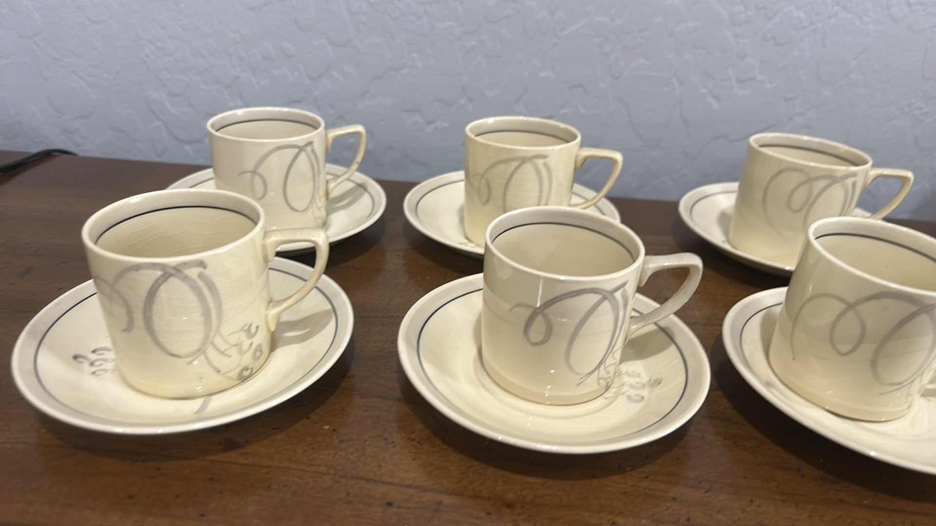Photo 1 of 16 PC GRAY’S POTTERY CUP PART OF THE SUN BUFF PATTERN PRODUCED IN STOKE ON TRENT ENGLAND.