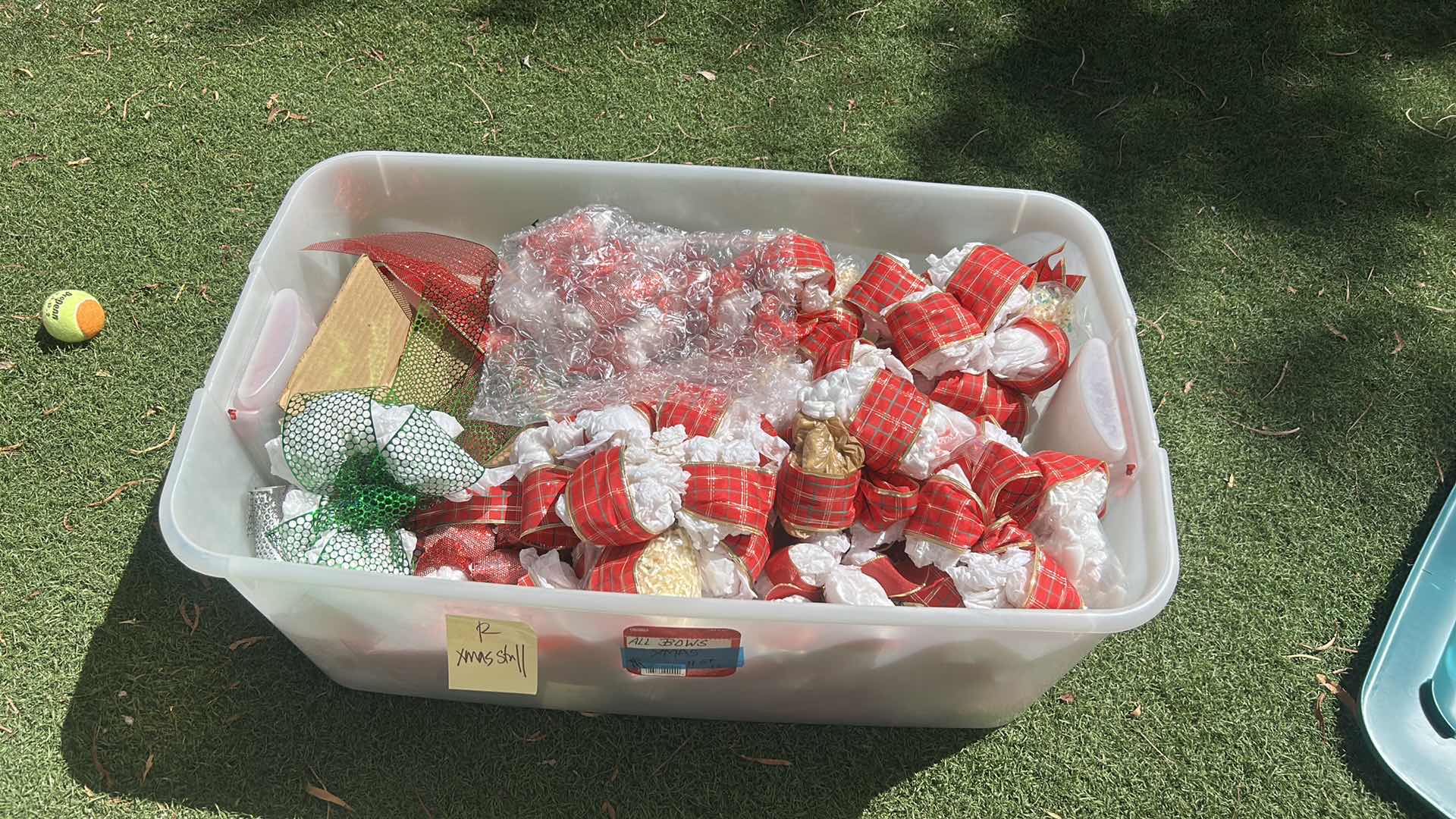 Photo 1 of TOTE FULL OF CHRISTMAS BOWS