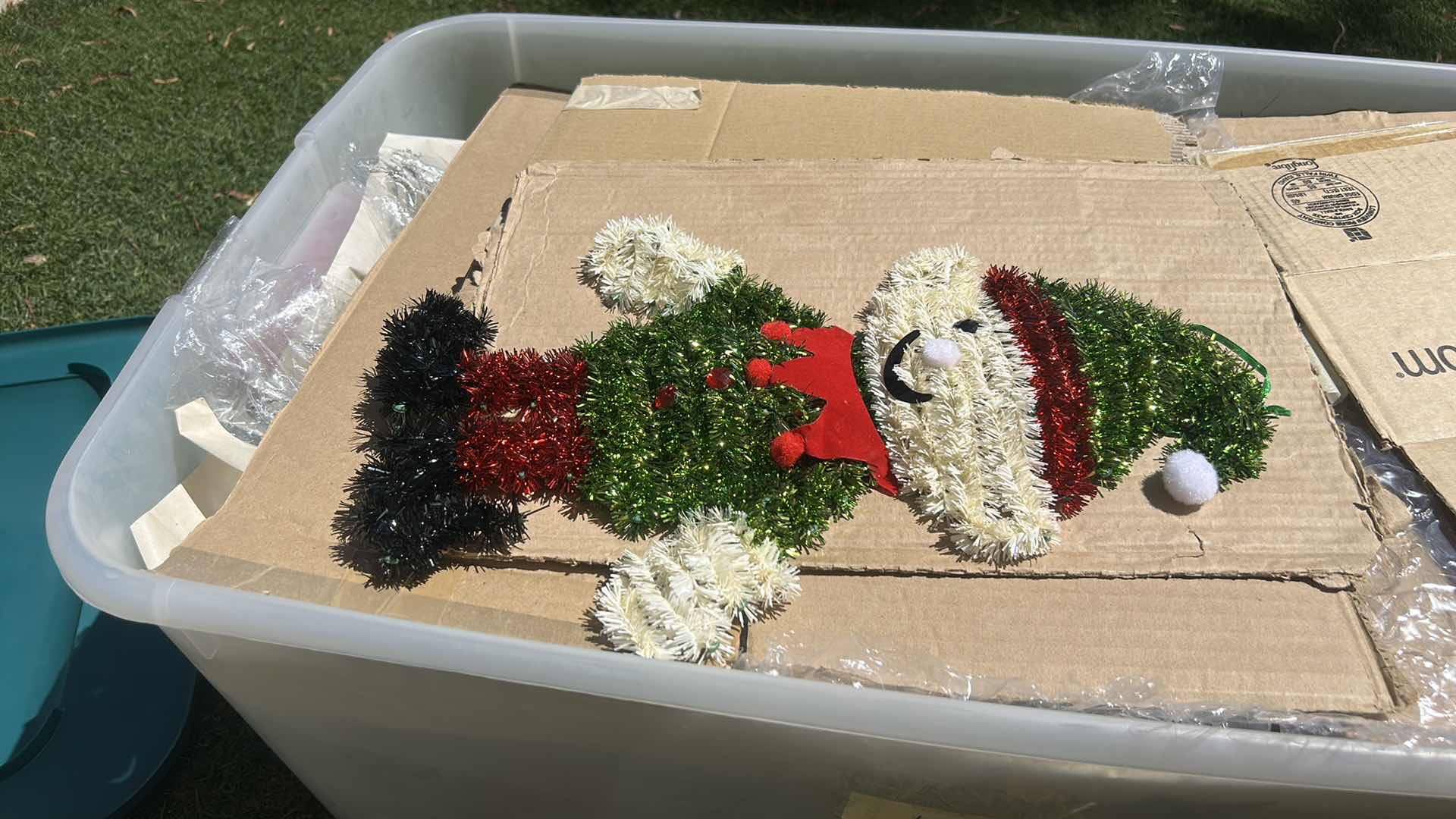 Photo 1 of TOTE OF CHRISTMAS DECOR