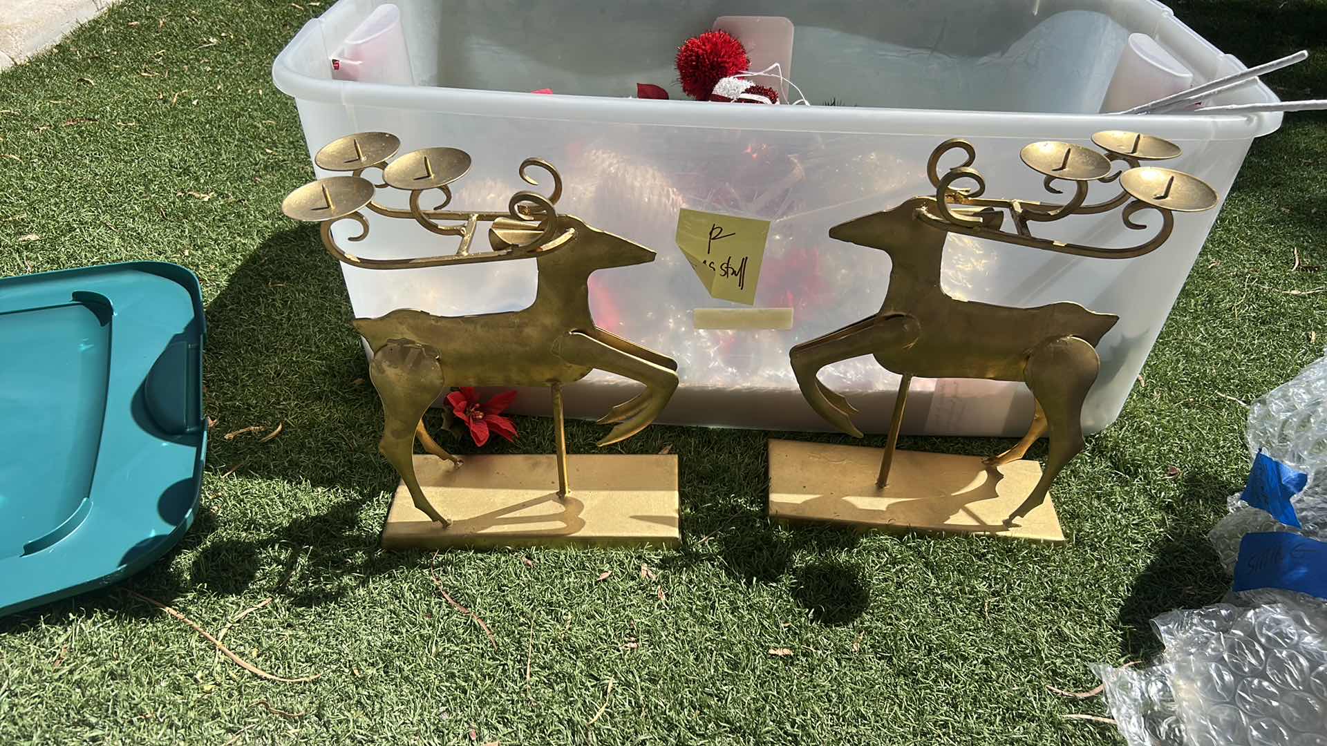 Photo 1 of TOTE OF CHRISTMAS DECOR