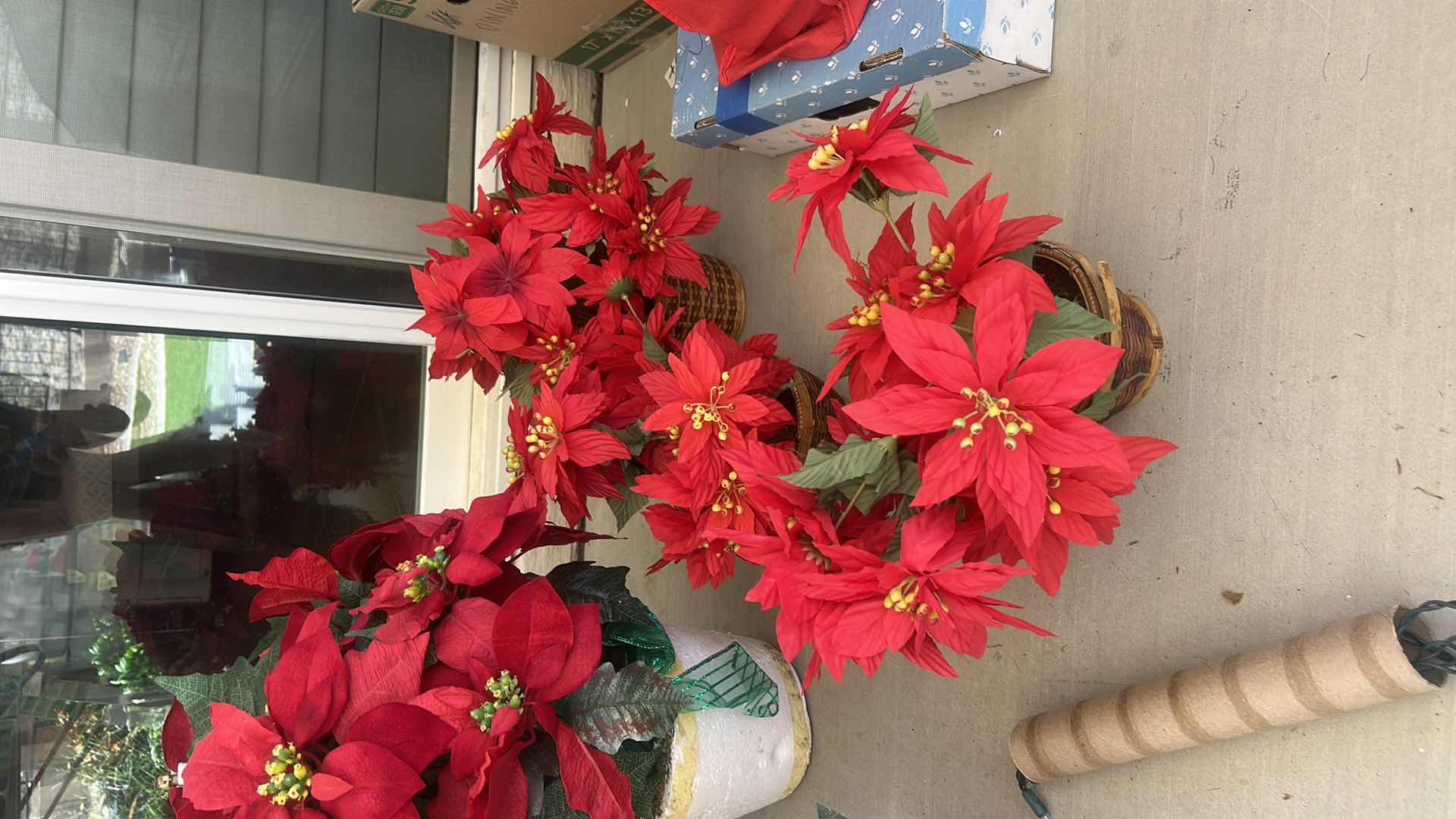 Photo 1 of FAUX POINSETTIA PLANTS