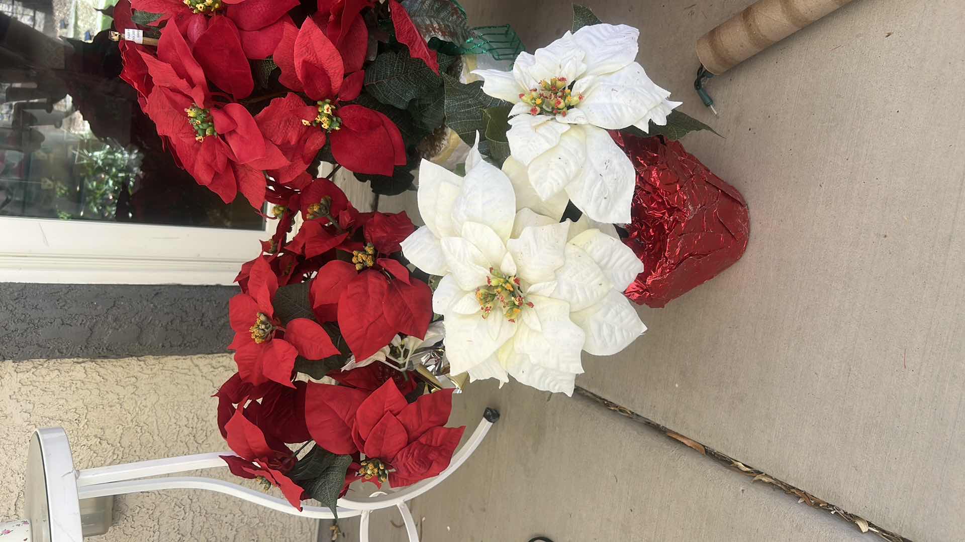 Photo 1 of FAUX POINSETTIA PLANTS
