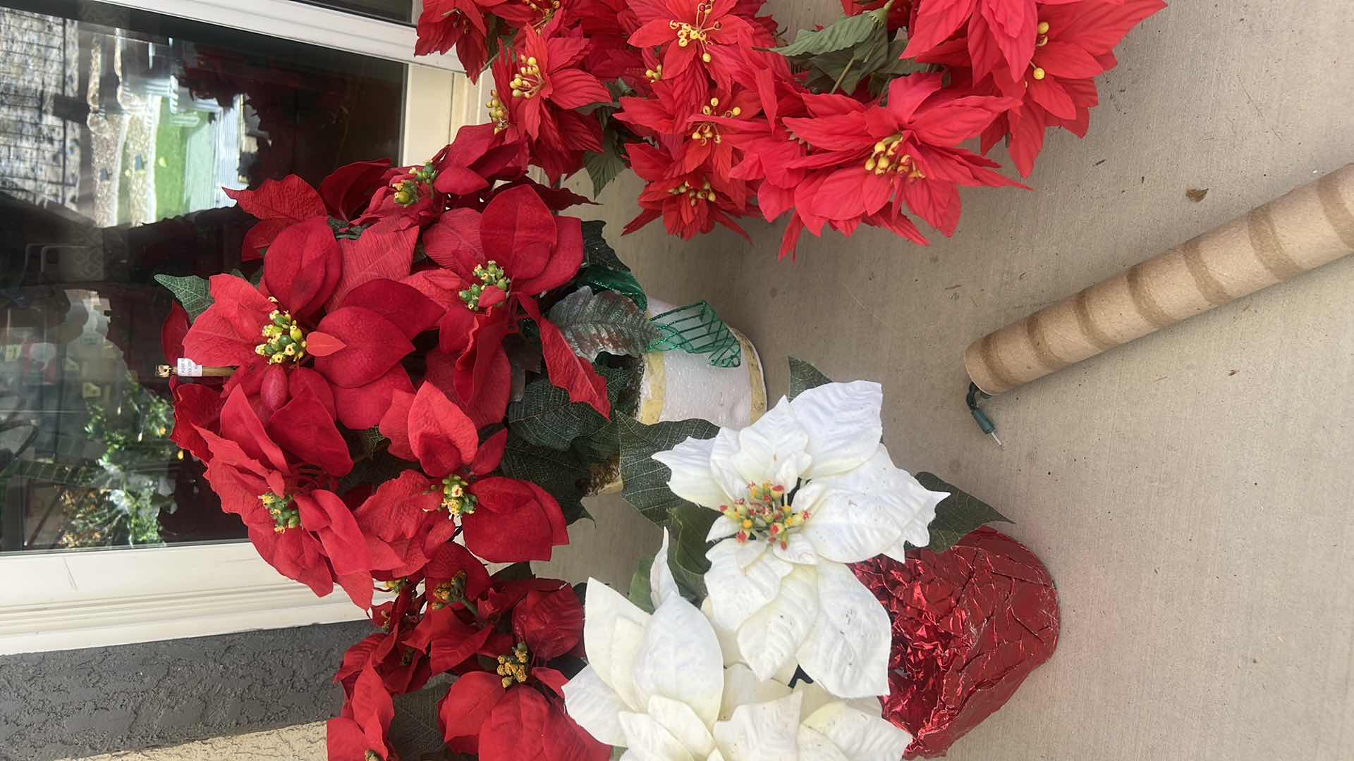 Photo 1 of FAUX POINSETTIA PLANTS