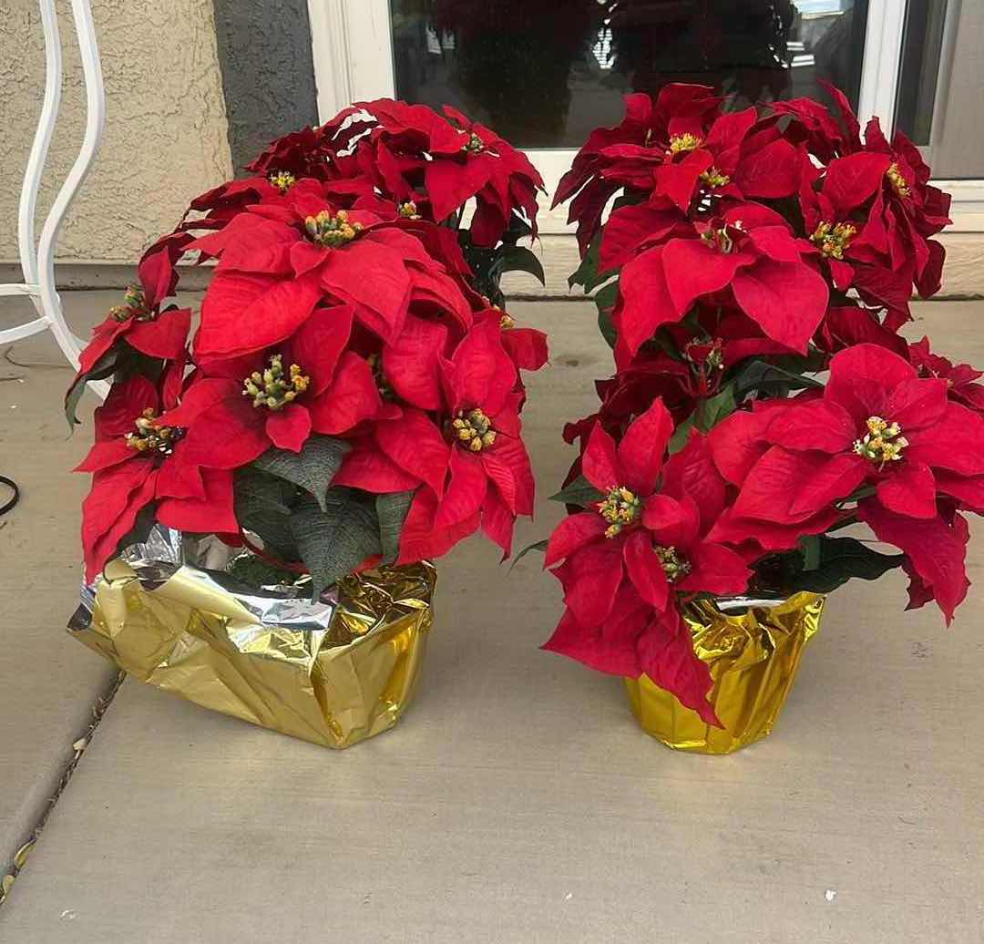 Photo 1 of 4 FAUX POINSETTIA PLANTS