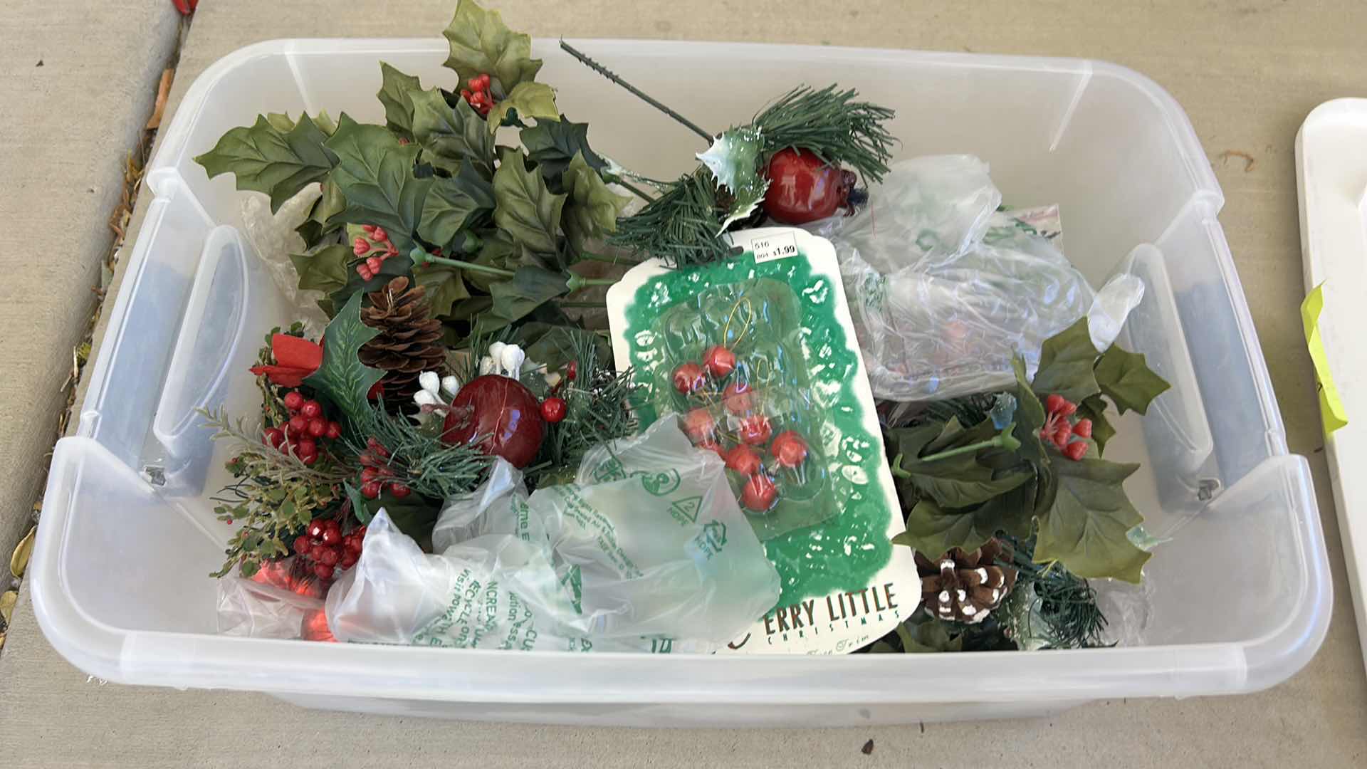 Photo 1 of THREE TOTES OF CHRISTMAS DECOR, AND ACCESSORIES