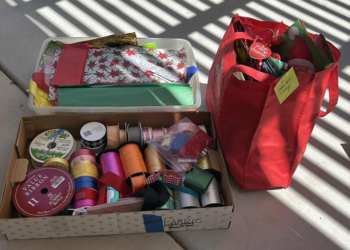Photo 1 of GIFT WRAPPING SUPPLIES – GIFT BAGS, RIBBON, AND TISSUE PAPER