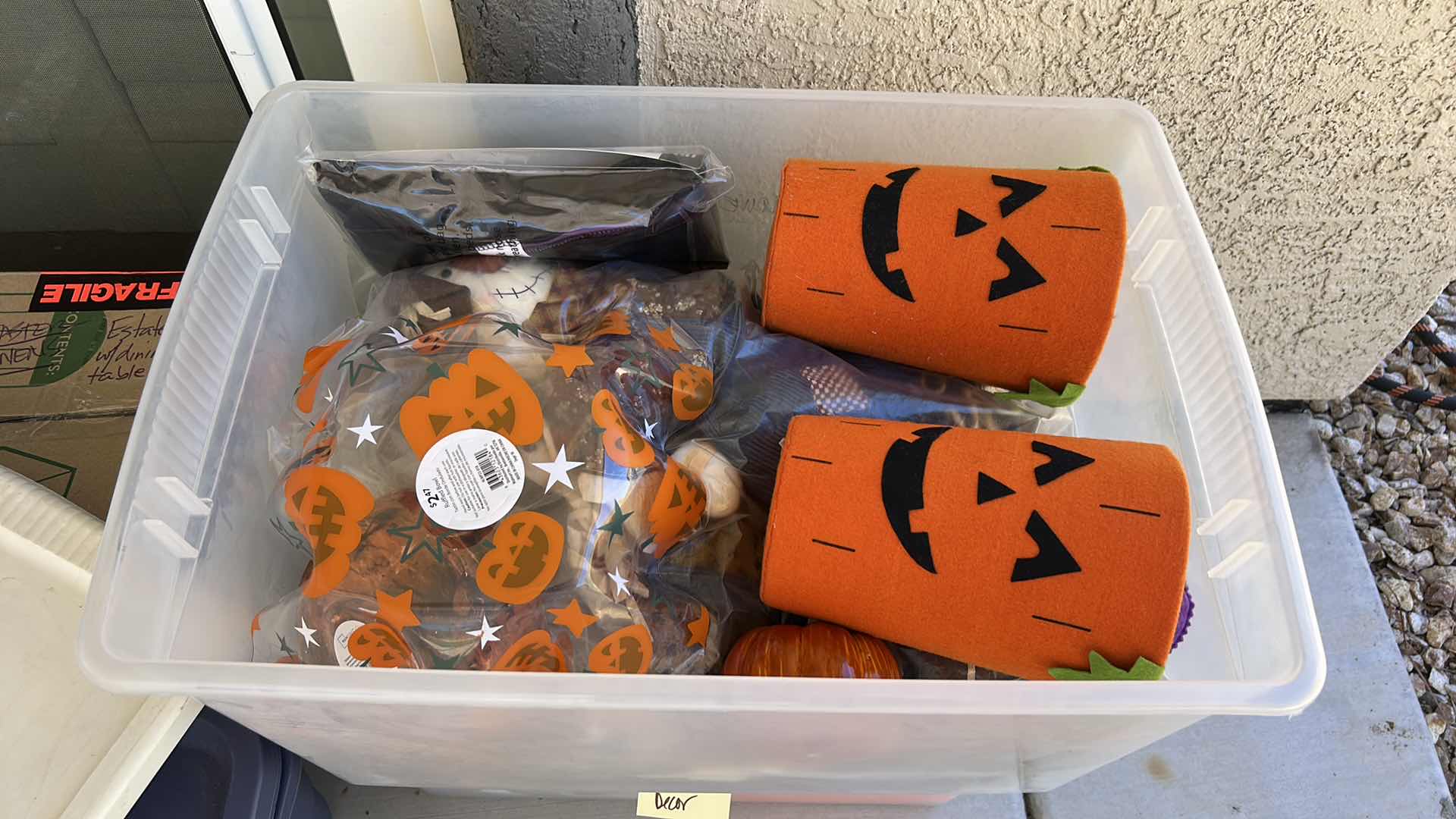 Photo 1 of TOTE FULL OF HALLOWEEN DECOR