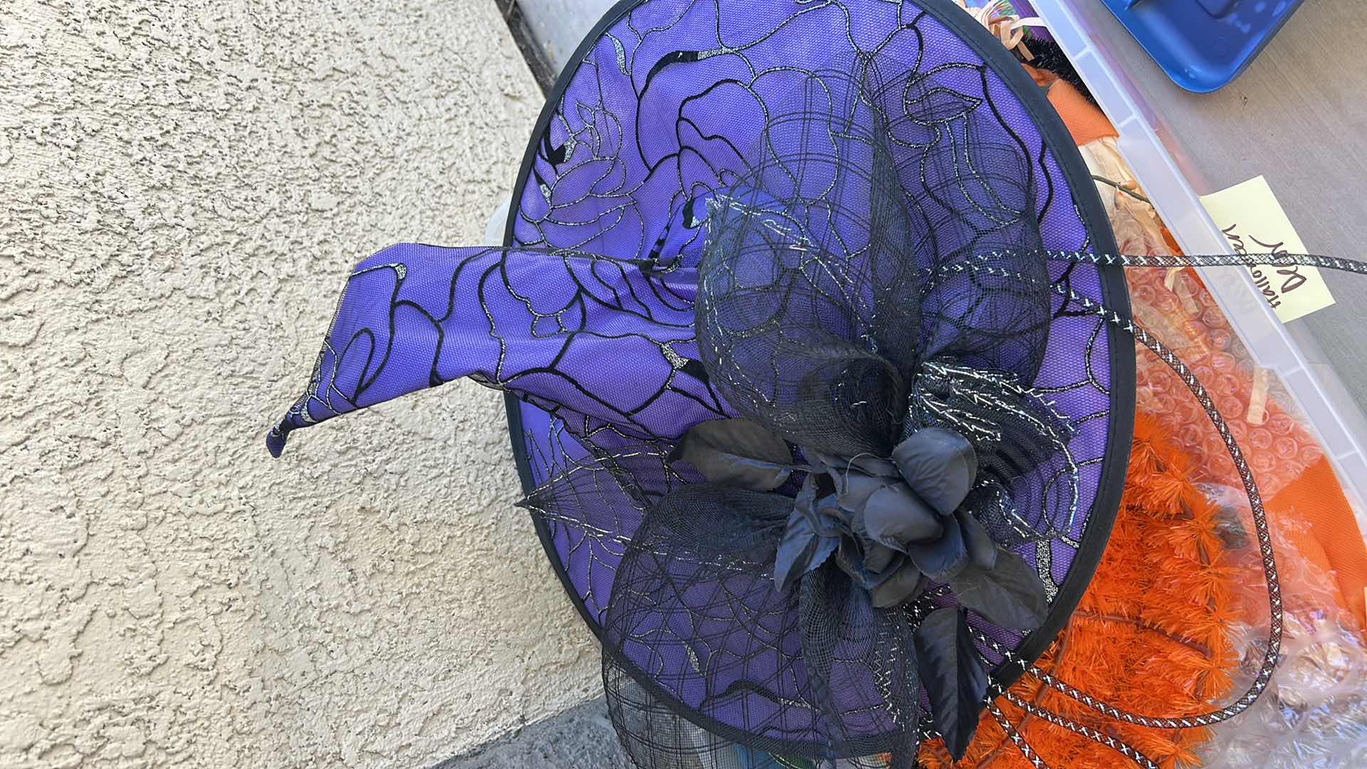 Photo 1 of TOTE FULL OF HALLOWEEN DECOR AND ACCESSORIES
