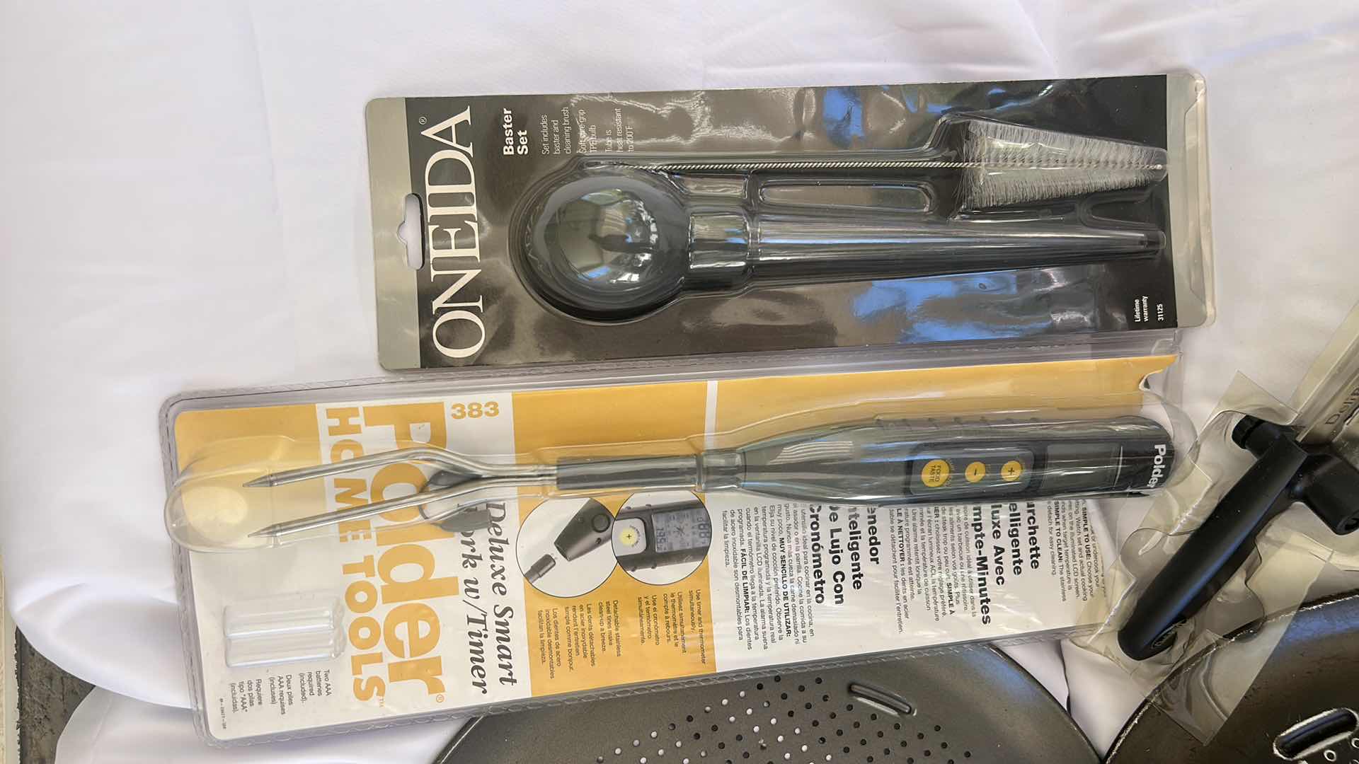 Photo 1 of GOODCOOK AIRPERFECT NONSTICK CARBON STEEL PIZZA PANS, ONEIDA COOKING TOOLS, MICROWAVE HOT DOG COOKER & ASSORTED KITCHENWARE