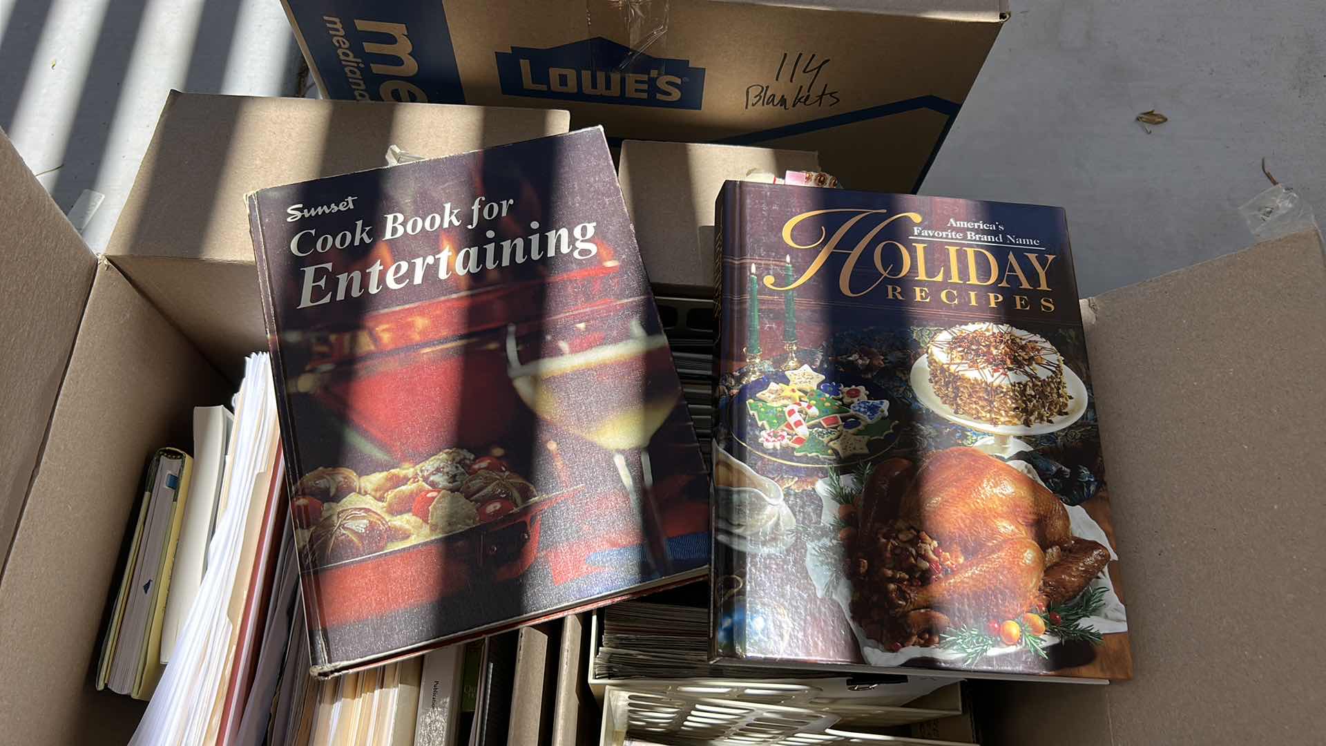 Photo 1 of 2 BOXES OF COOKBOOKS AND COOK MAGAZINES