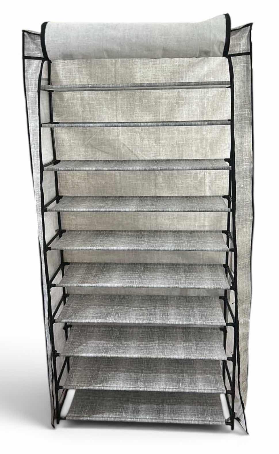 Photo 1 of FREESTANDING 10-TIER FABRIC SHOE RACK ORGANIZER 33 1/2“ x 11 1/2“ x H67 1/2”