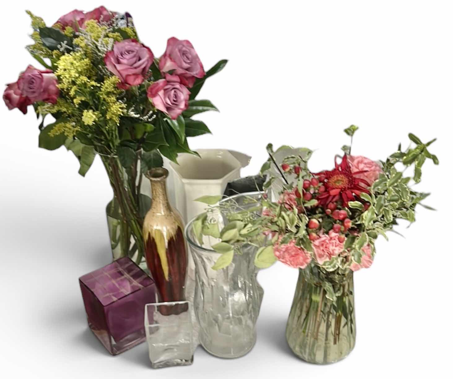 Photo 1 of BOX FULL OF VASES