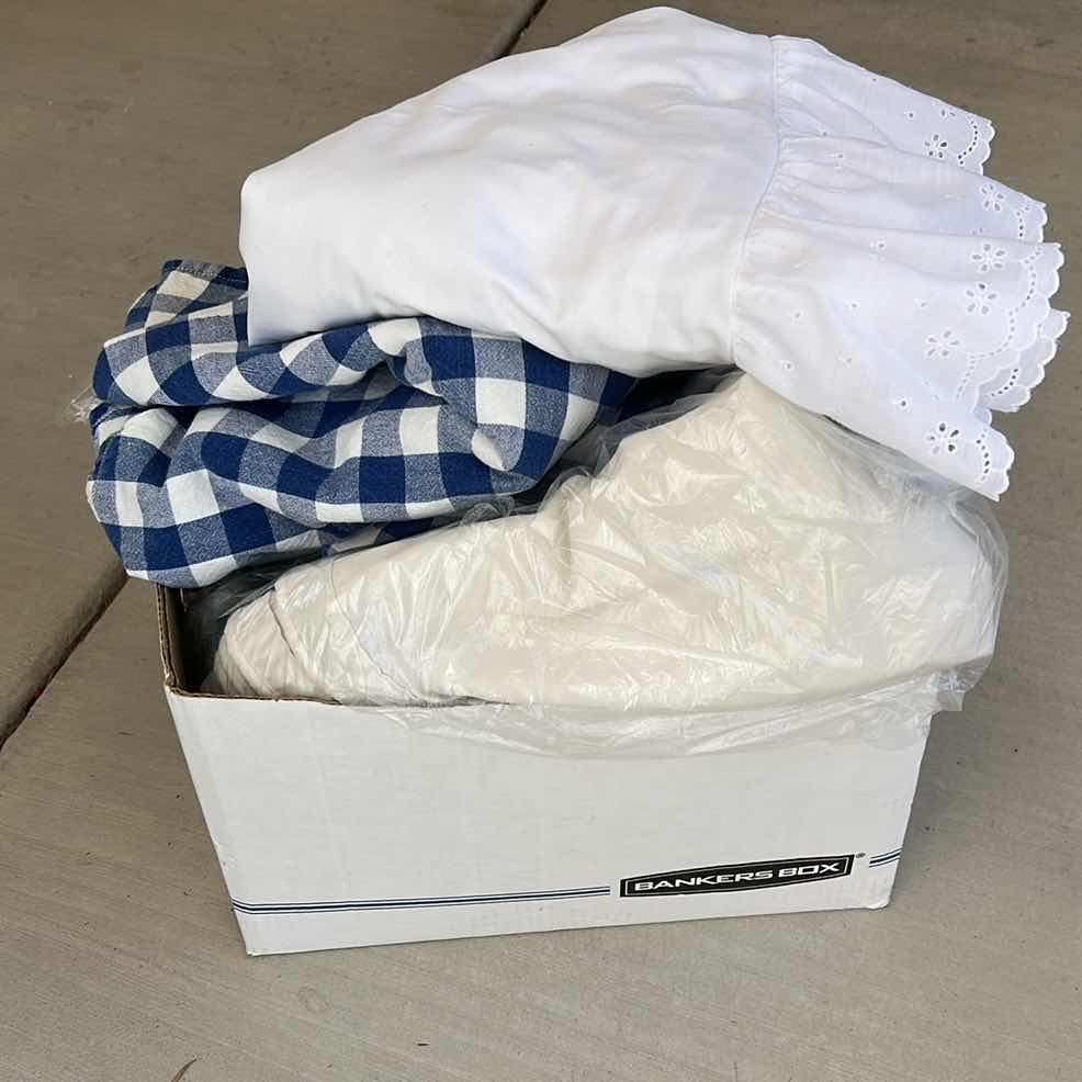 Photo 1 of BOX OF TABLECLOTHS