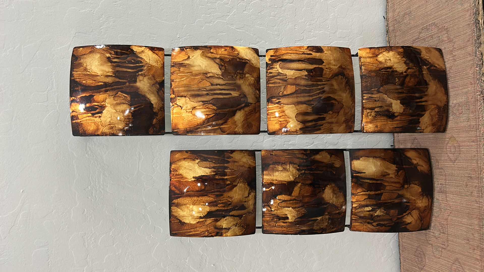 Photo 1 of 2 METAL RECTANGULAR WALL DECOR PC’S, 8” x H33