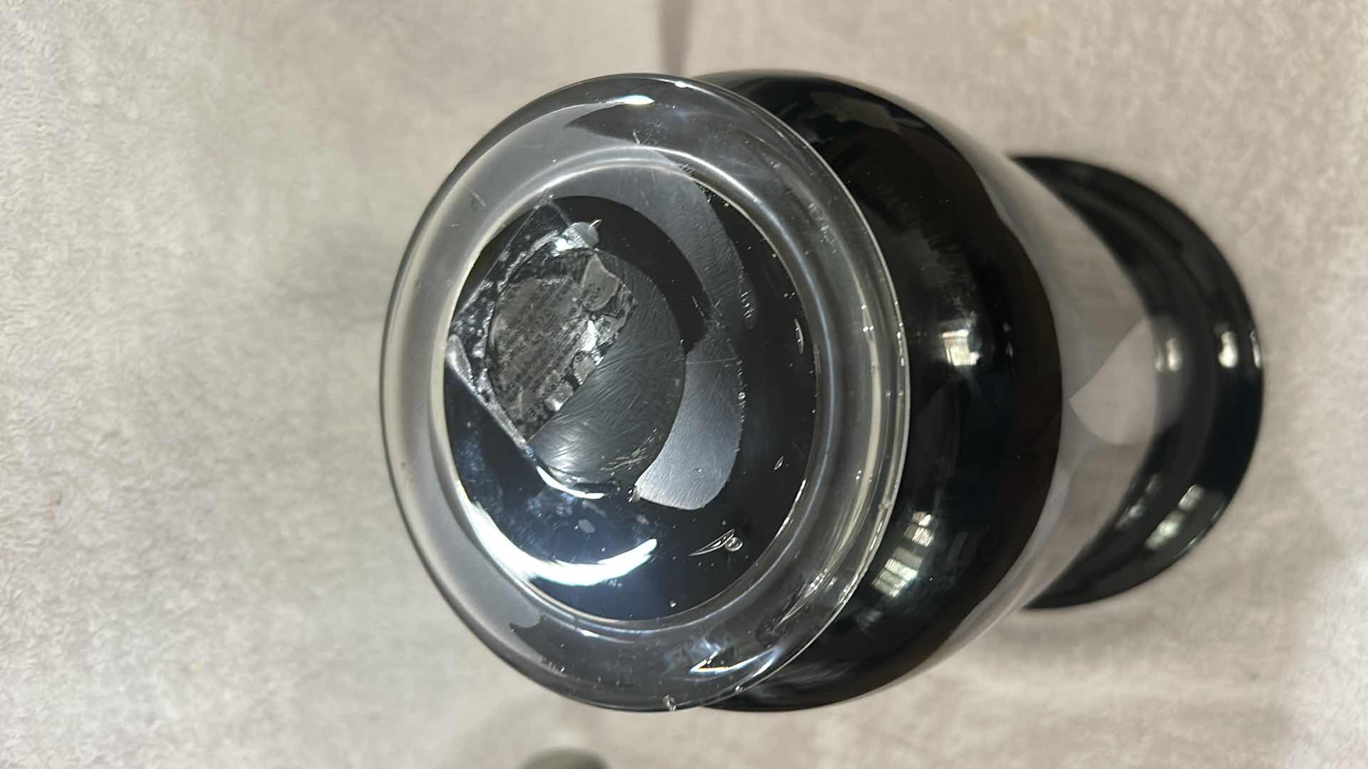Photo 1 of MURANO WINDOW PANE BLACK VASE H11”