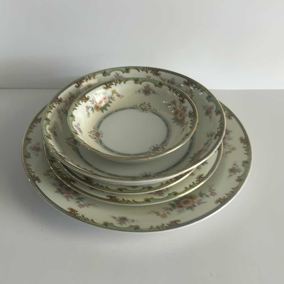 Photo 1 of FIVE PIECE VINTAGE NORITAKE CLINTONIA PLACE SETTING PORCELAIN DINNERWARE