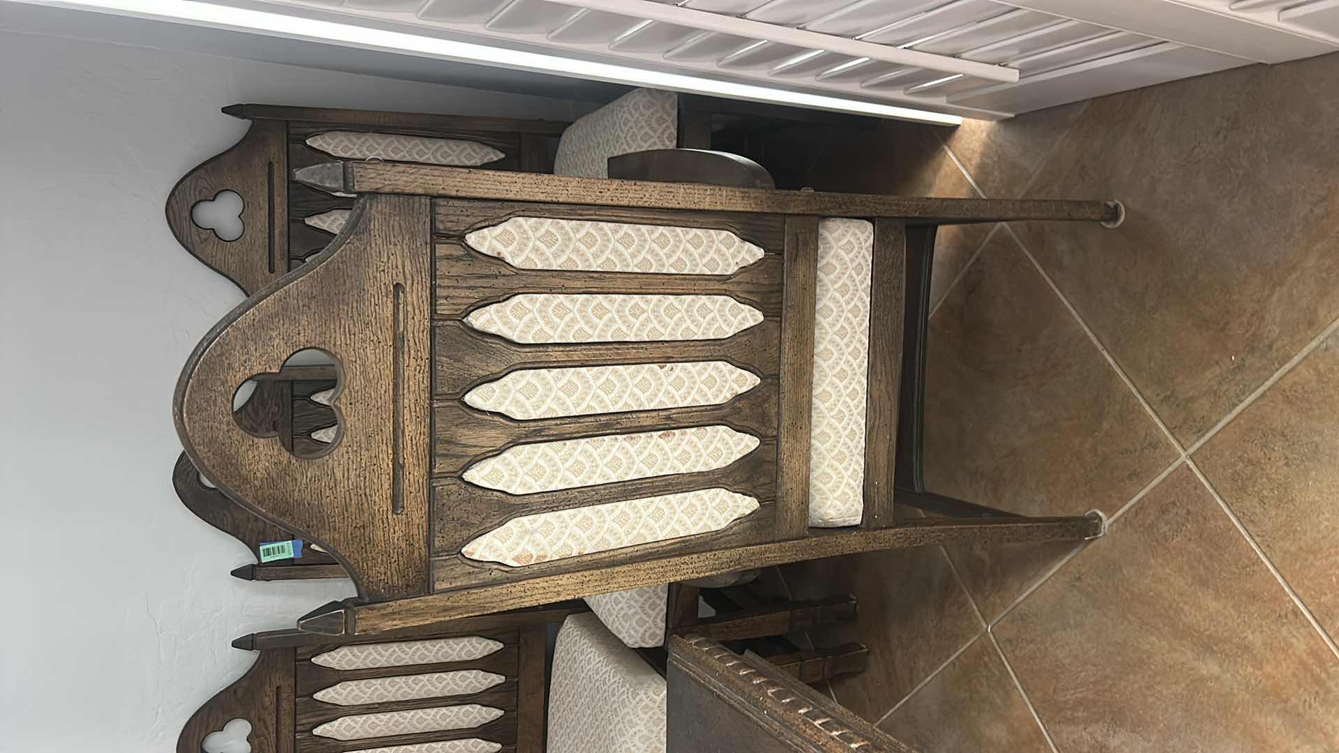 Photo 1 of CUSTOM WALNUT/OAK GOTHIC REVIVAL ARMCHAIR