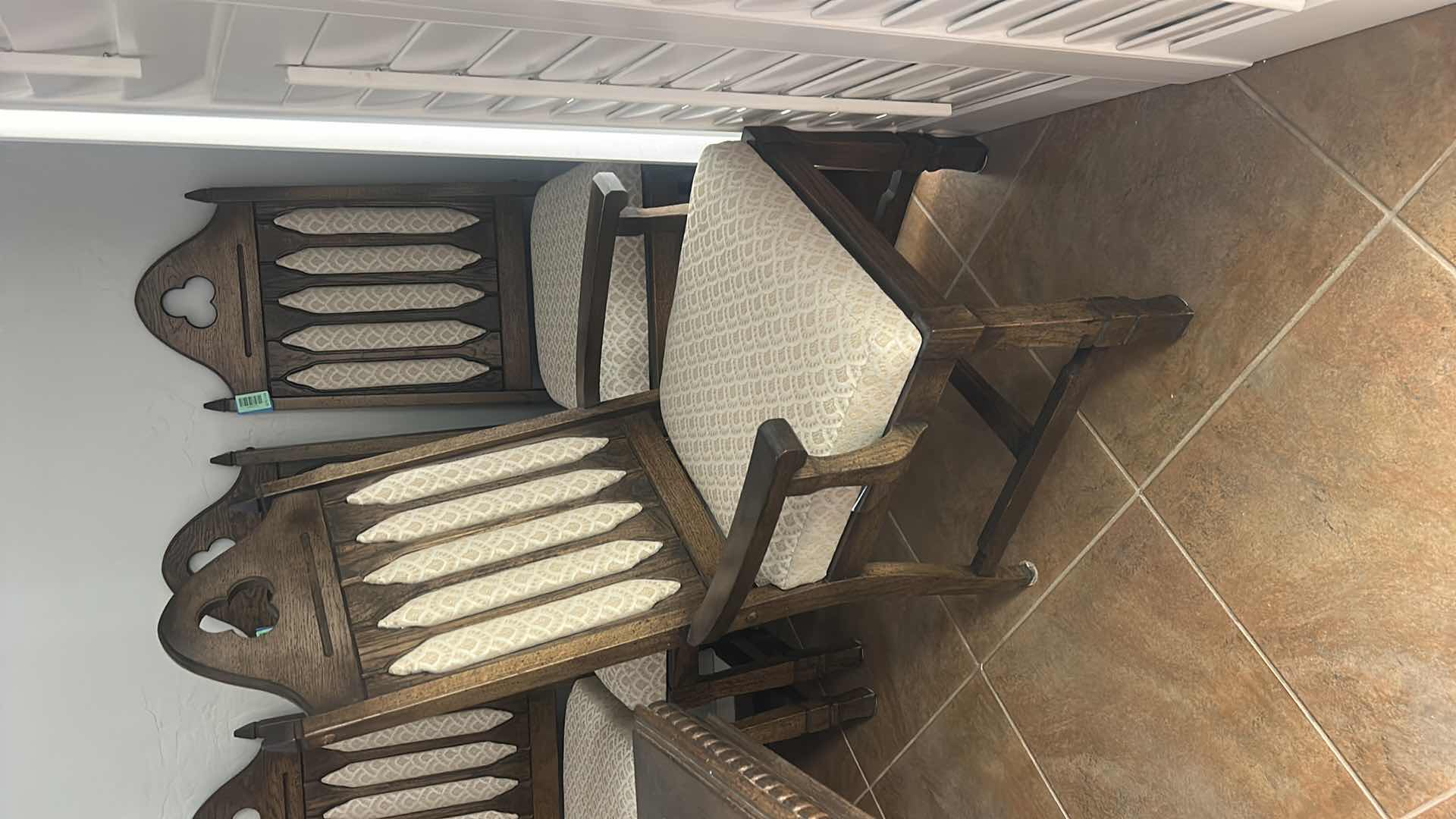 Photo 1 of CUSTOM WALNUT/OAK GOTHIC REVIVAL ARMCHAIR