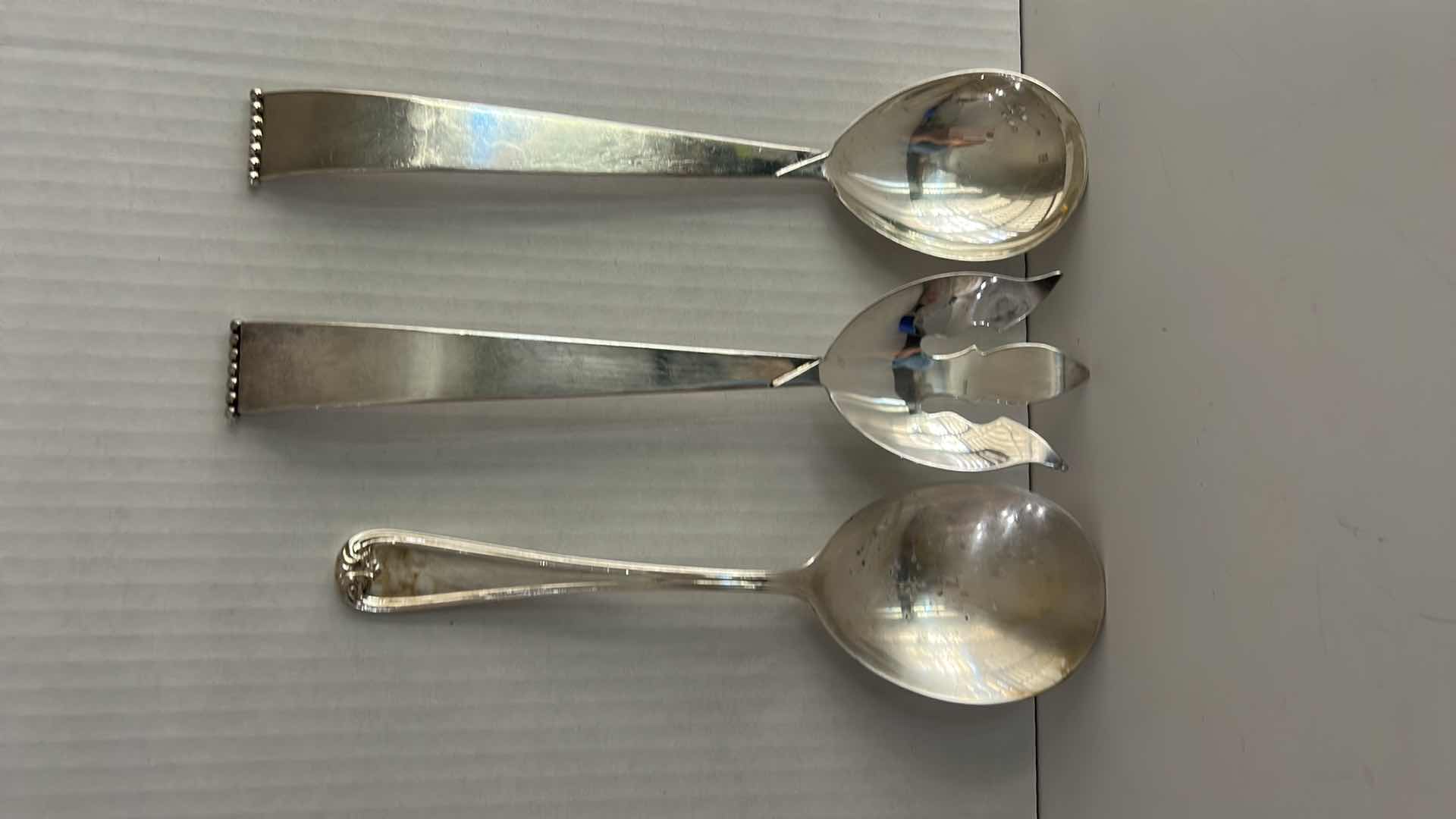 Photo 1 of 3 FLATWARE PCS (2 CROWNS SILVERSMITHS)