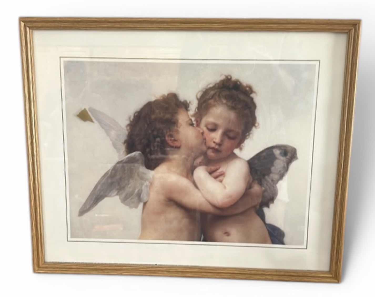 Photo 1 of FRAMED ART PRINT OF “THE FIRST KISS” BY WILLIAM-ADOLPHE BOUGUEREAU  21“ x H17“