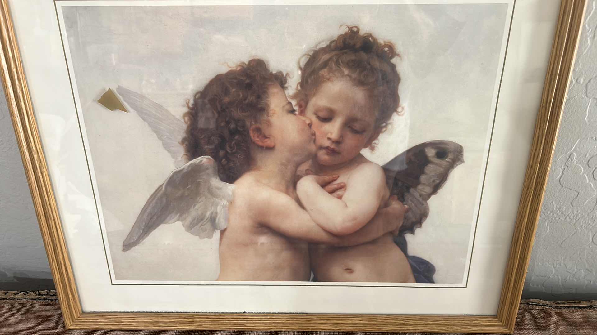 Photo 1 of FRAMED ART PRINT OF “THE FIRST KISS” BY WILLIAM-ADOLPHE BOUGUEREAU  21“ x H17“