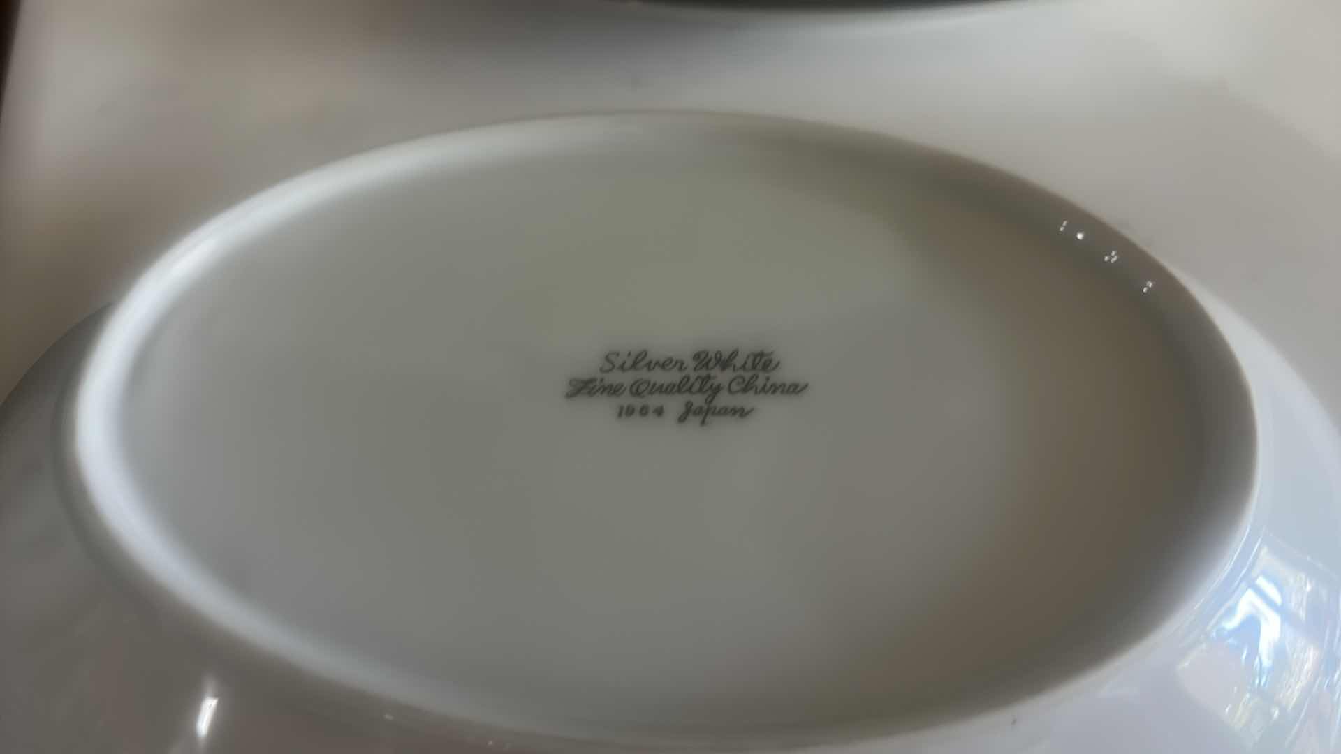 Photo 1 of VINTAGE SILVER WHITE FINE QUALITY CHINA DINNERWARE