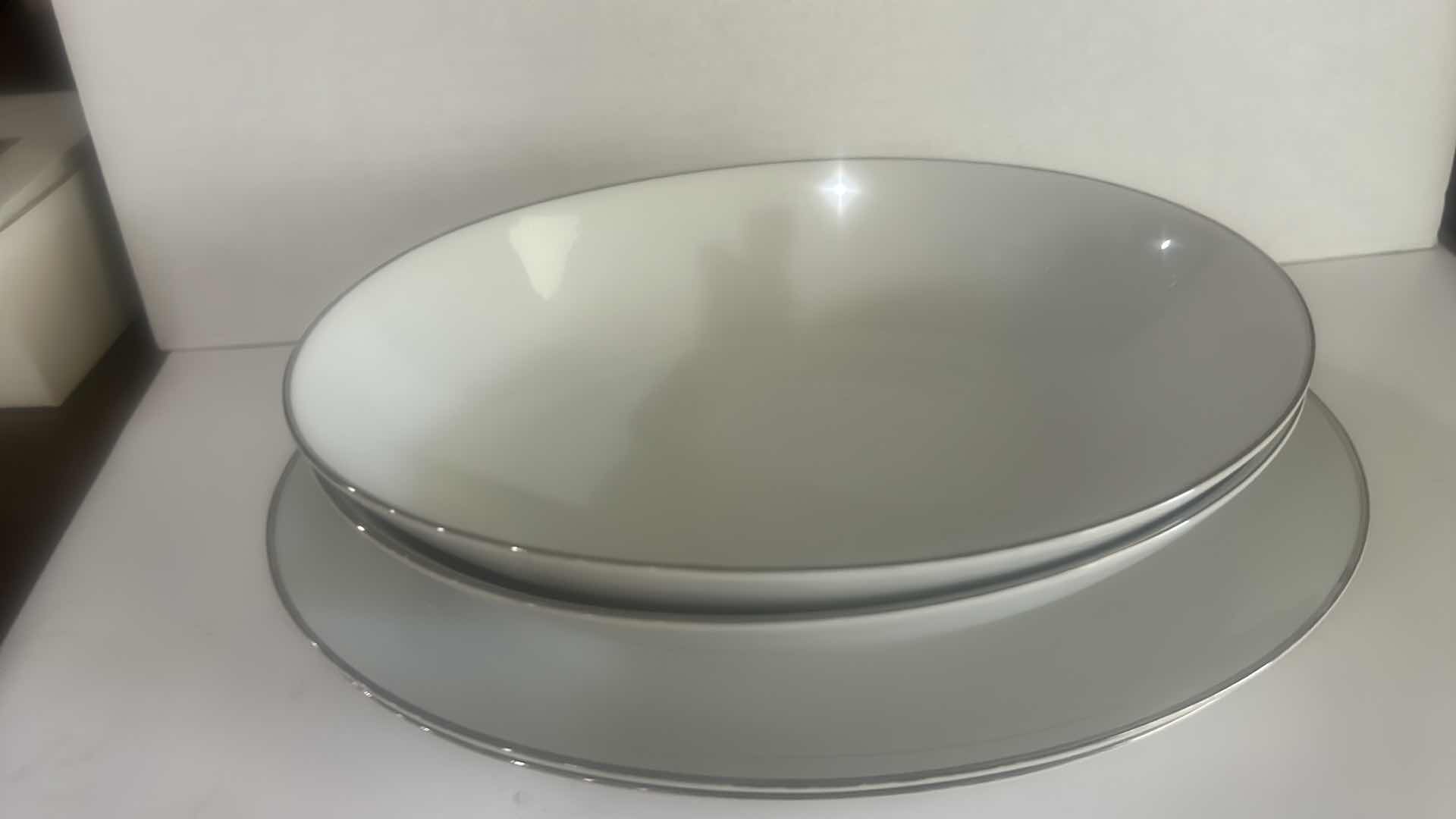 Photo 1 of VINTAGE SILVER WHITE FINE QUALITY CHINA DINNERWARE