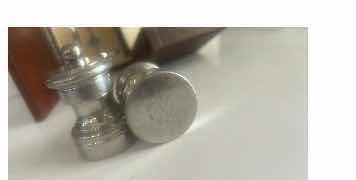Photo 1 of BAR SET AND PEWTER SALT AND PEPPER SHAKERS