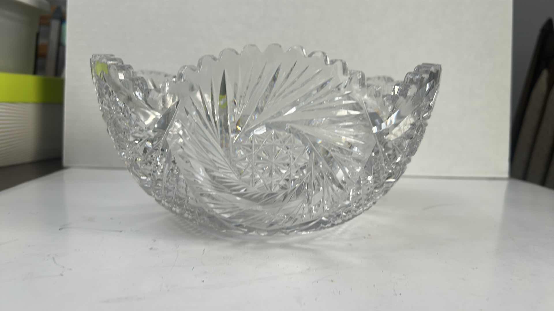 Photo 1 of ANTIQUE AMERICAN BRILLIANT PERIOD (ABP) CUT GLASS BOWL 9”x H4 1/2”