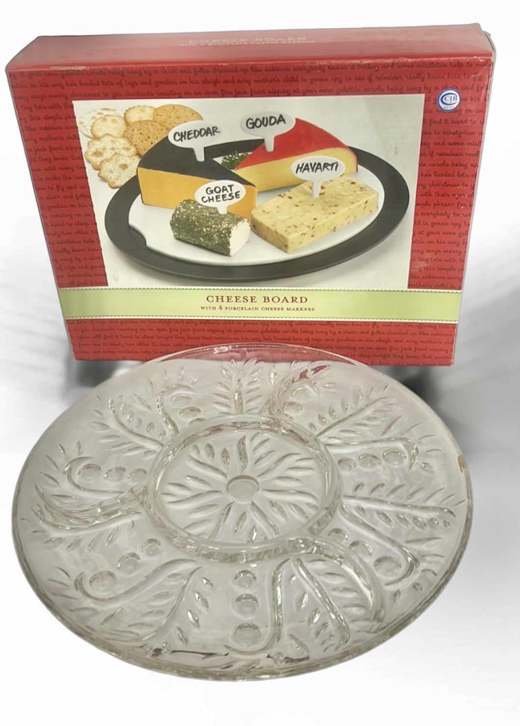 Photo 1 of ROUND CRYSTAL PLATTER AND CHEESEBOARD