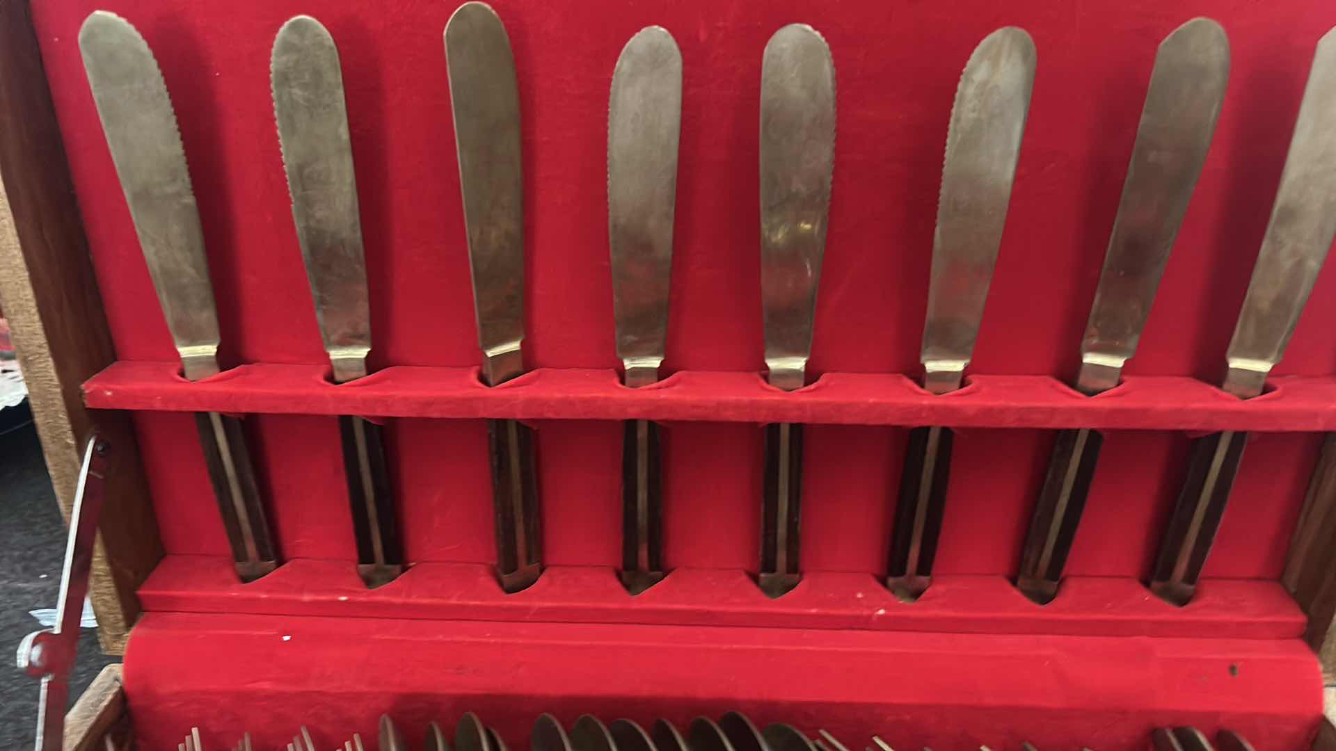 Photo 1 of 57 PIECE SAMRAN THAILAND BRONZE FLATWARE SET