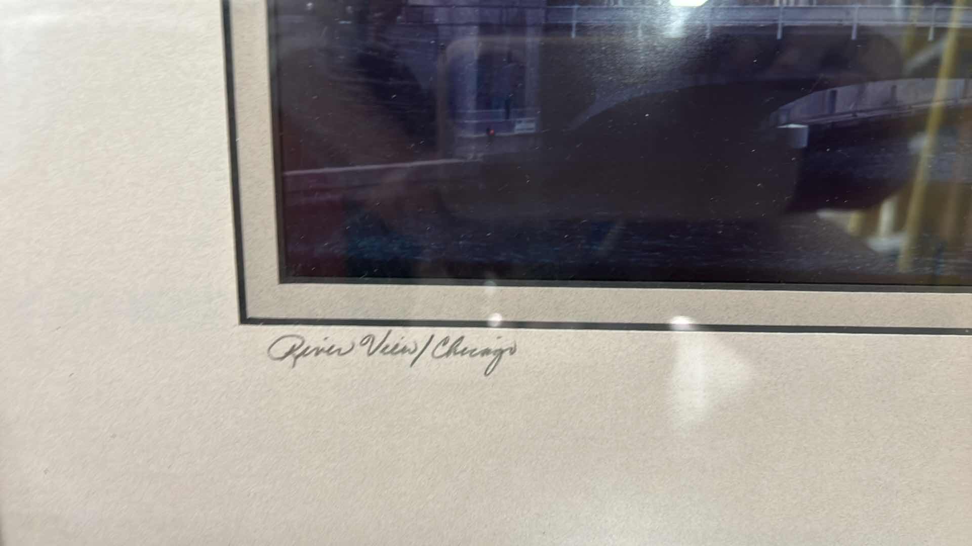 Photo 1 of FRAMED, SIGNED ARTWORK BY MID-CENTURY AMERICAN ARTIST, LOUIS SPINGOLA  DEPICTING THE CHICAGO SKYLINE  20 1/2” x H16 1/2”