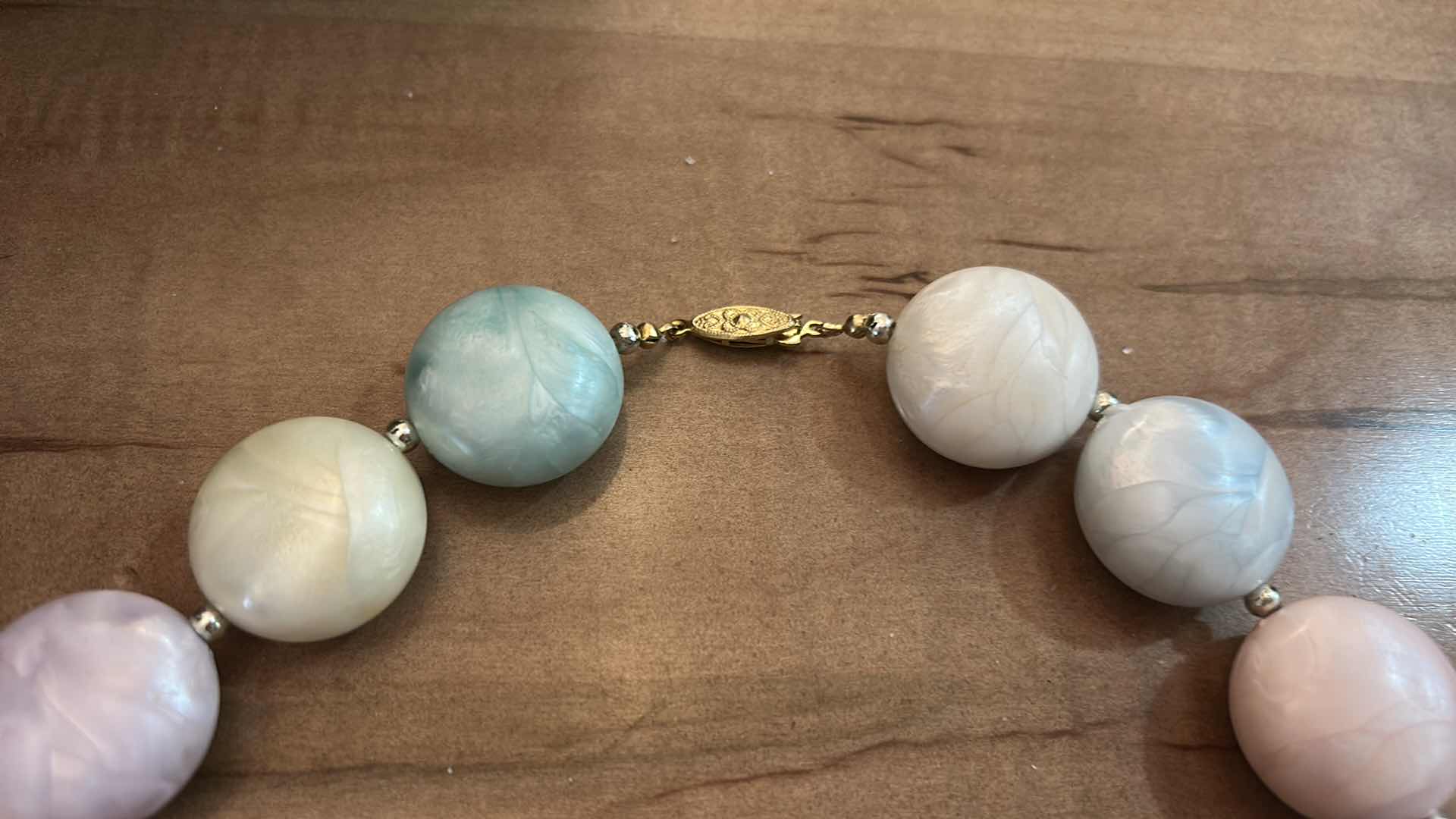 Photo 1 of 1960’S PASTEL MULTI-BEAD NECKLACE SET - STATEMENT JEWELRY WITH CHUNKY, ROUNDED BEADS