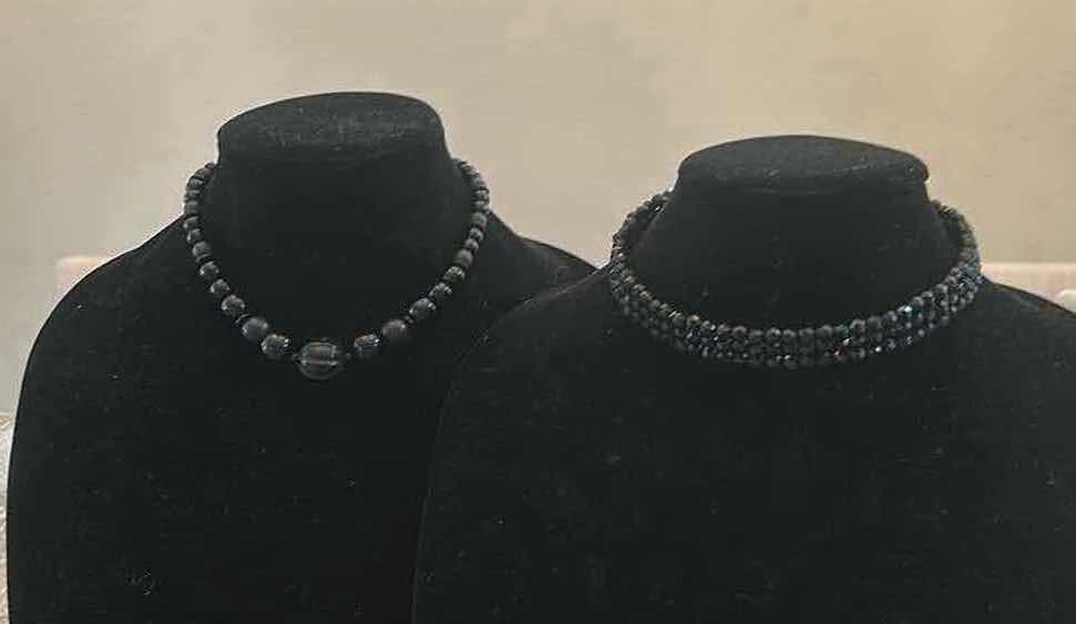 Photo 1 of 2 VINTAGE BLACK CHOKER NECKLACES