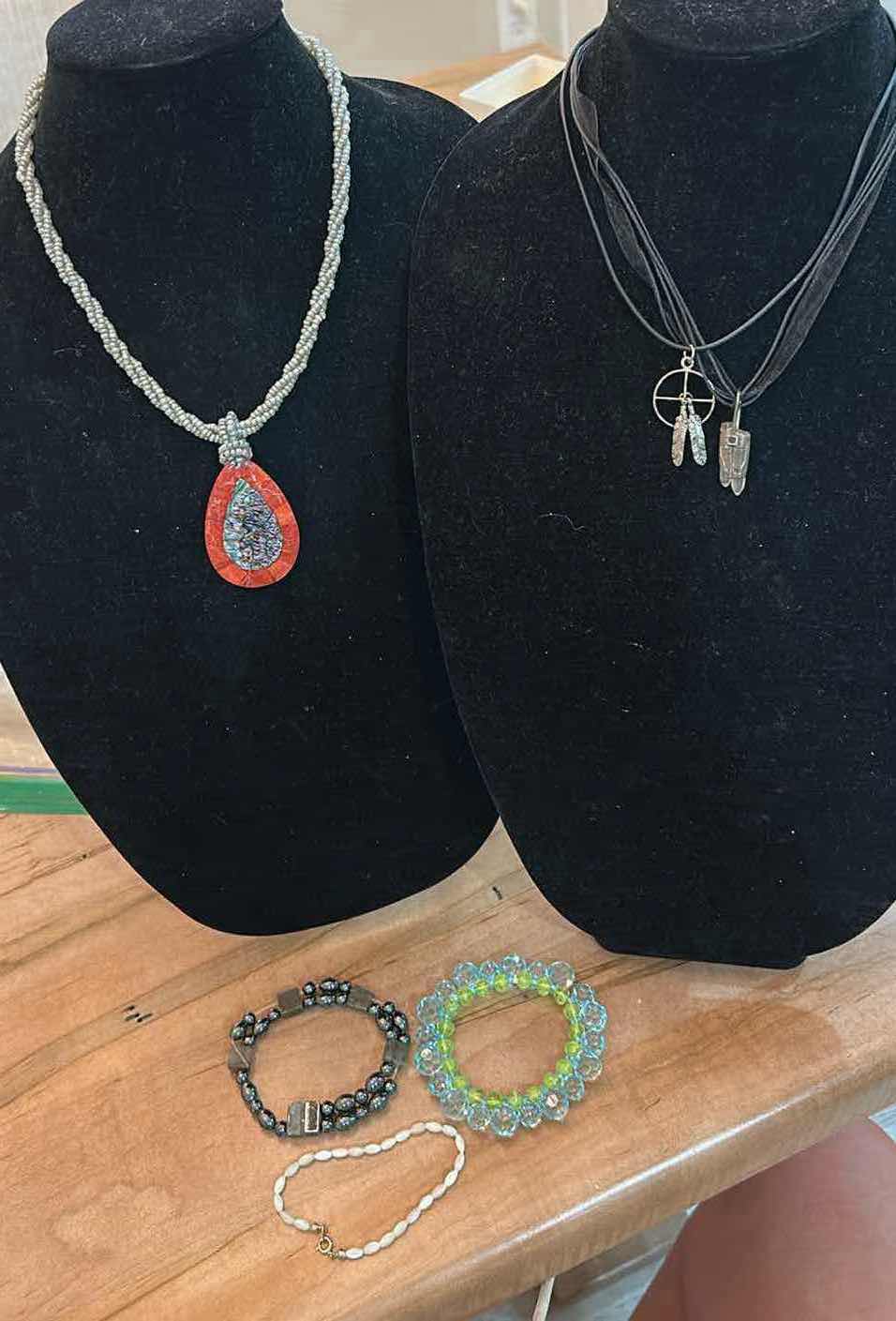 Photo 1 of THREE NECKLACES AND THREE BRACELETS