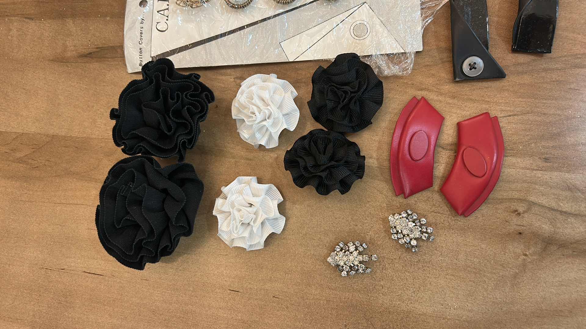 Photo 1 of VINTAGE SHOE CLIPS & BUTTON COVERS
