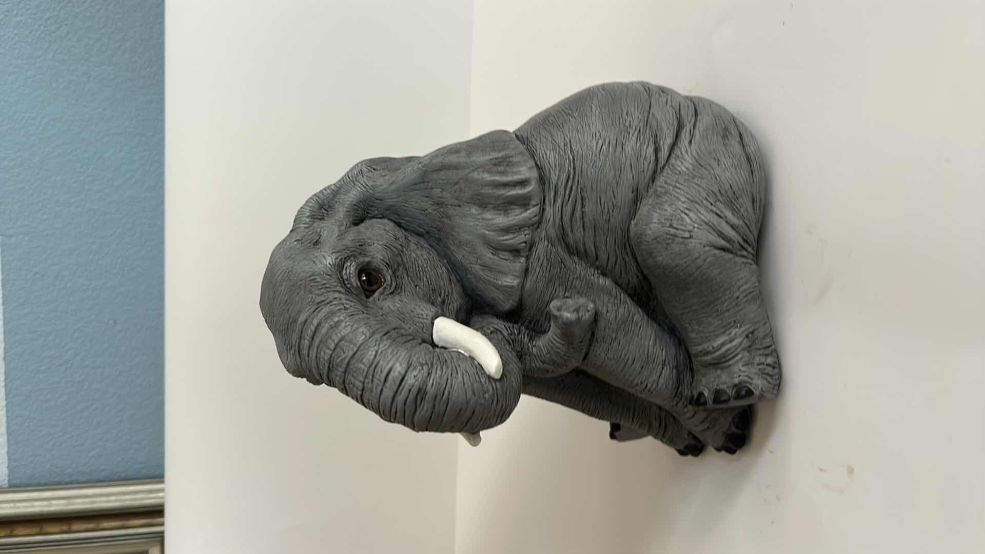 Photo 1 of GRAY SITTING BABY ELEPHANT STATUE  H10”