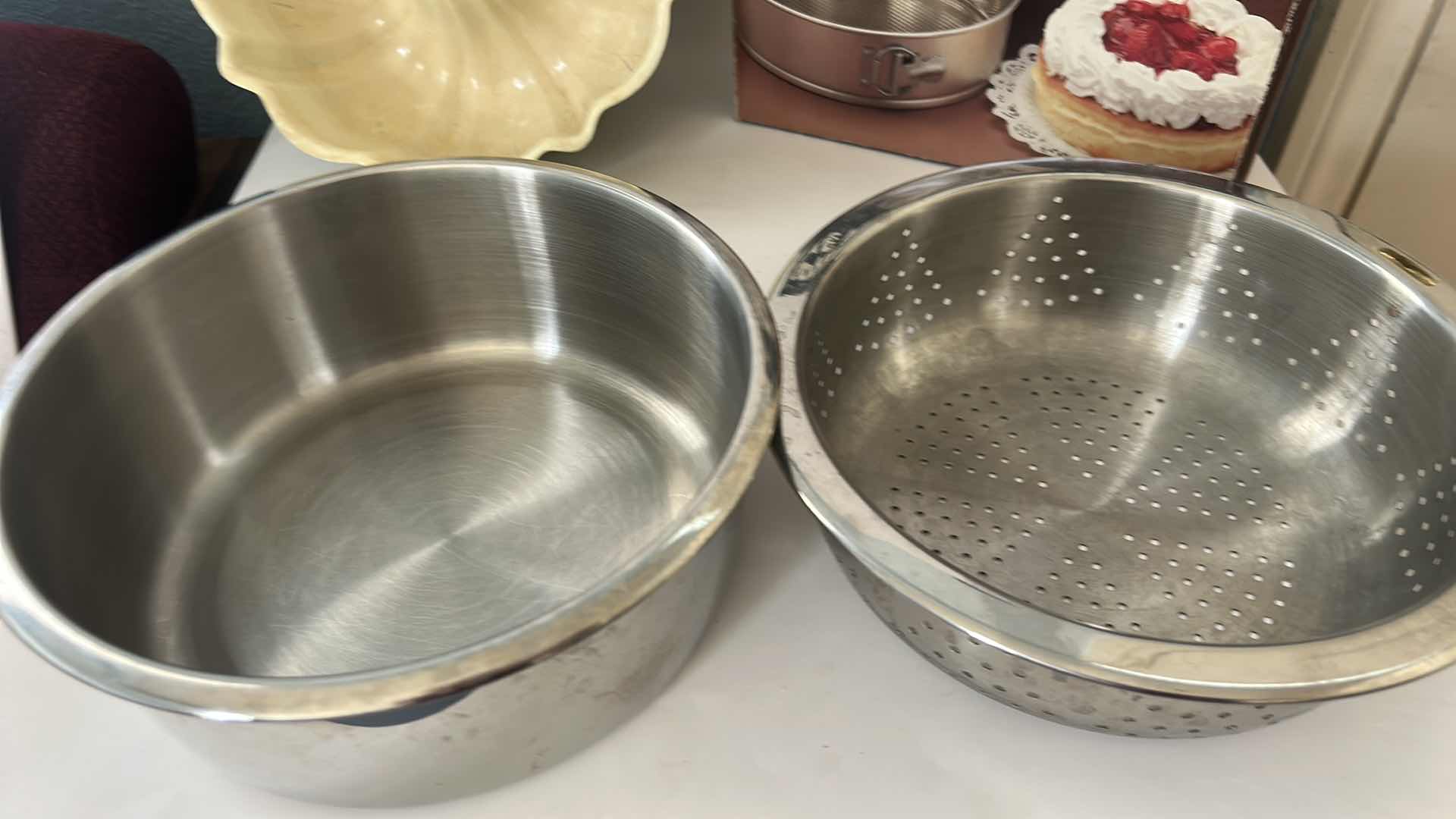 Photo 1 of ARBORWARE STAINLESS STEEL COLANDERS, STAINLESS STEEL BOWLS, BUNDT PAN AND MORE