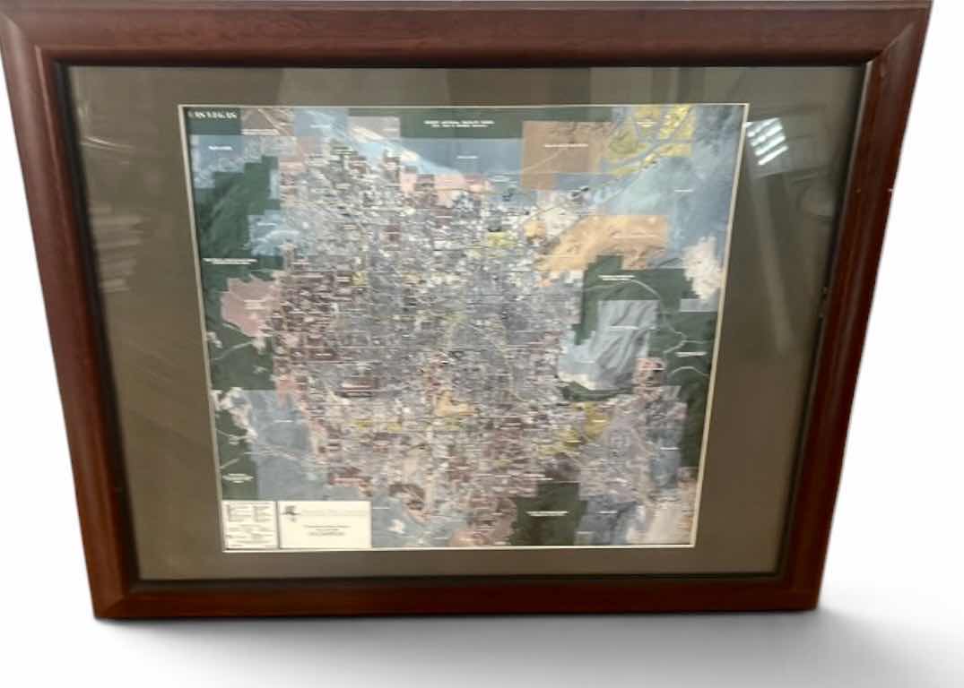Photo 1 of FRAMED PROFESSIONAL REAL ESTATE DEVELOPMENT AND ZONING MAP OF THE LAS VEGAS METROPOLITAN AREA, 32 1/2” x 26”